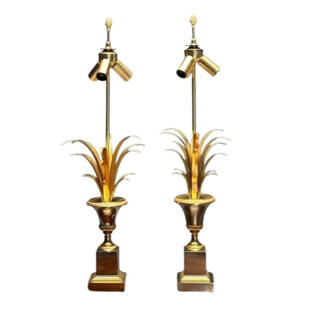 Maison Charles Attr, Hollywood Regency, French Table Lamps, France, 1950s