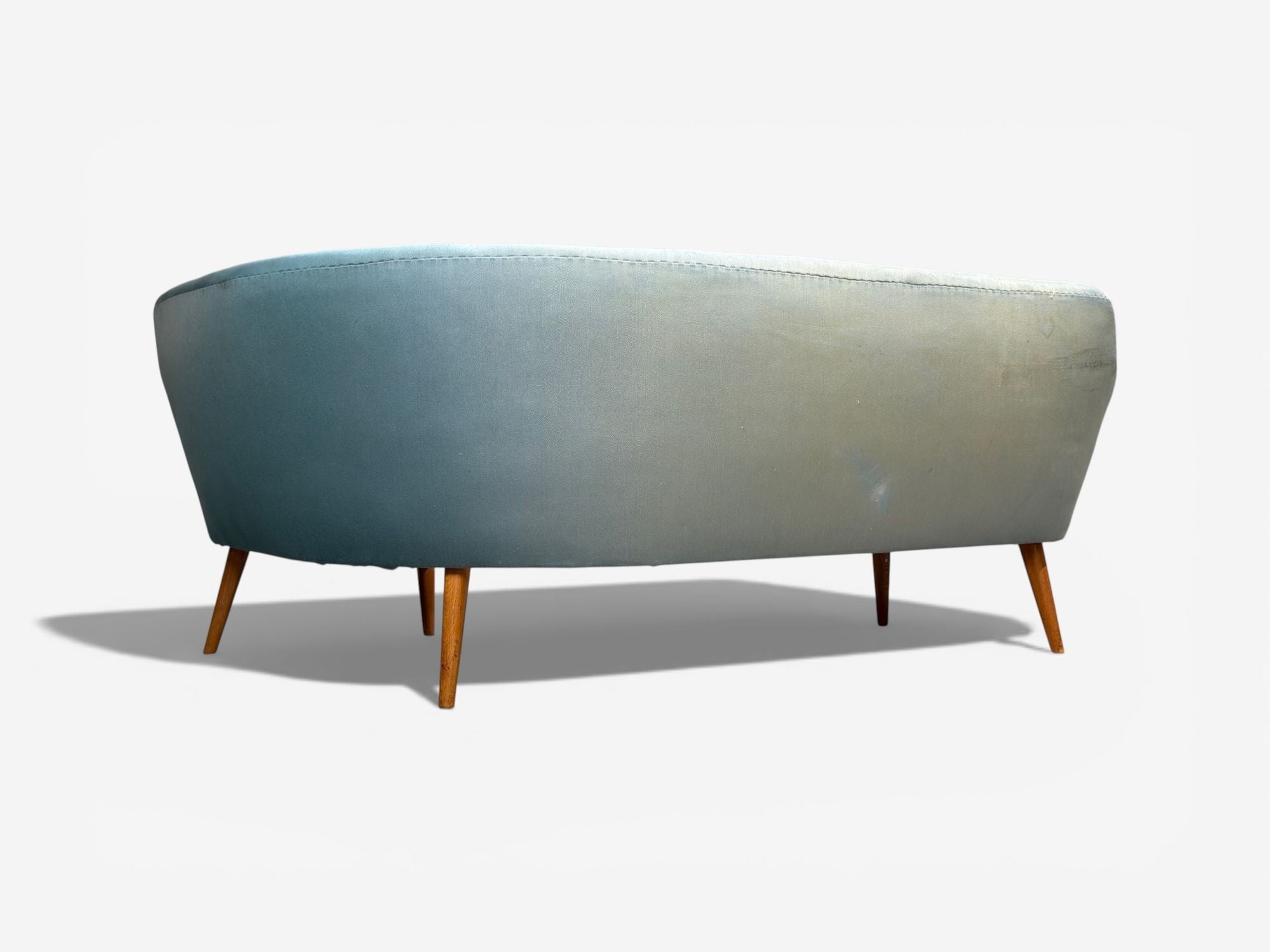 Danish Modern, Corner Sofa, Fabric, Wood, Denmark, 1950s