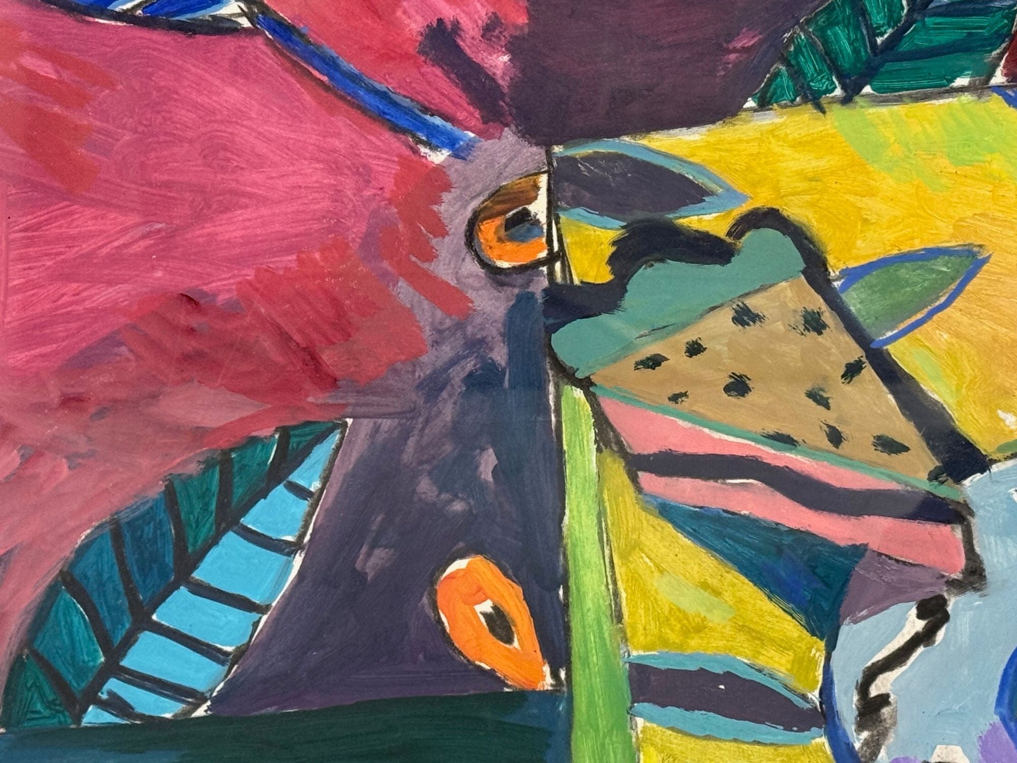 Gary Komarin, Contemporary, Oil on Paper, Large Abstract Painting, USA, 1987