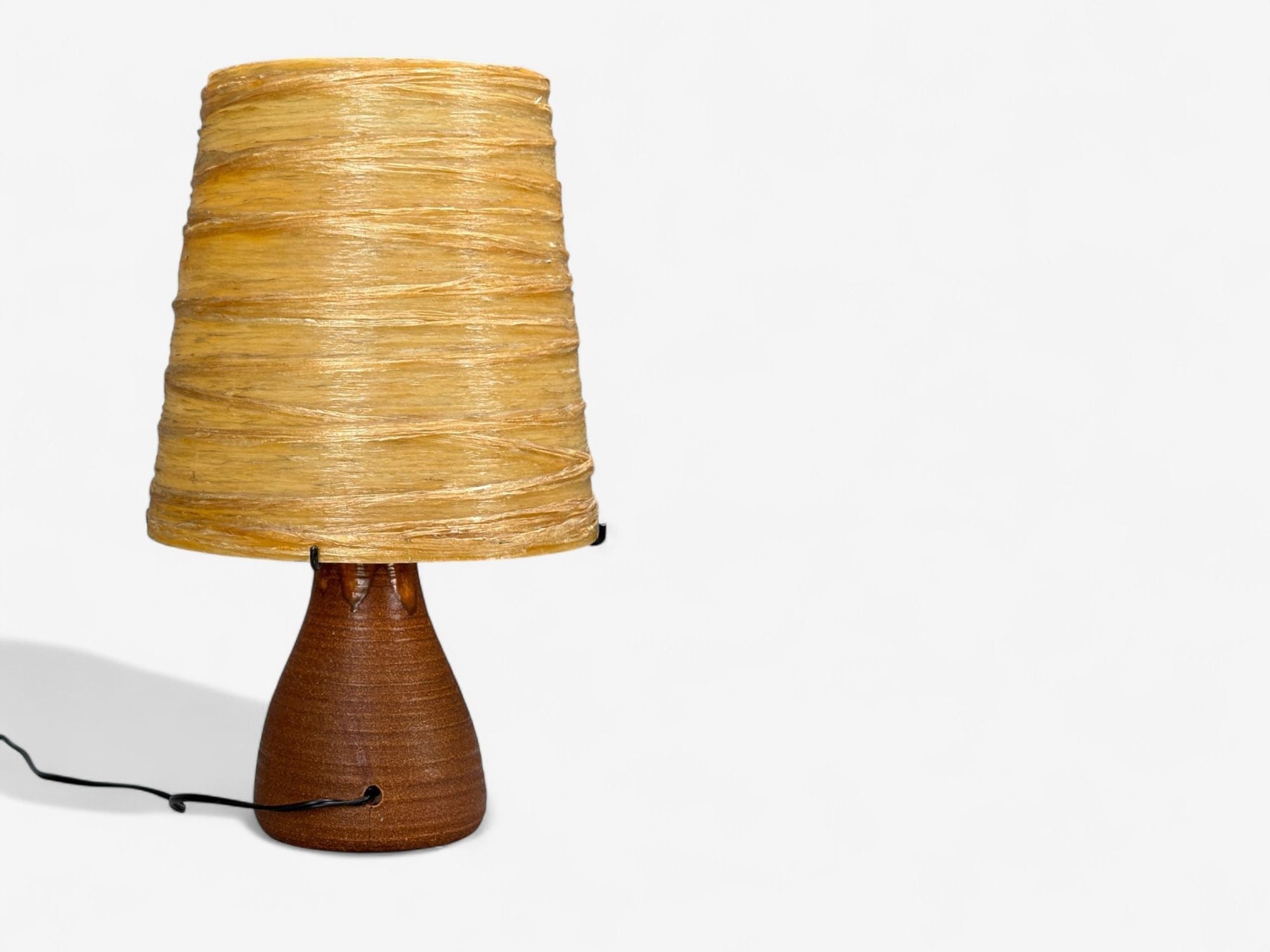 Accolay, Ceramic, Stained Glass, Spun Resin, Table Lamp, France, 1960s