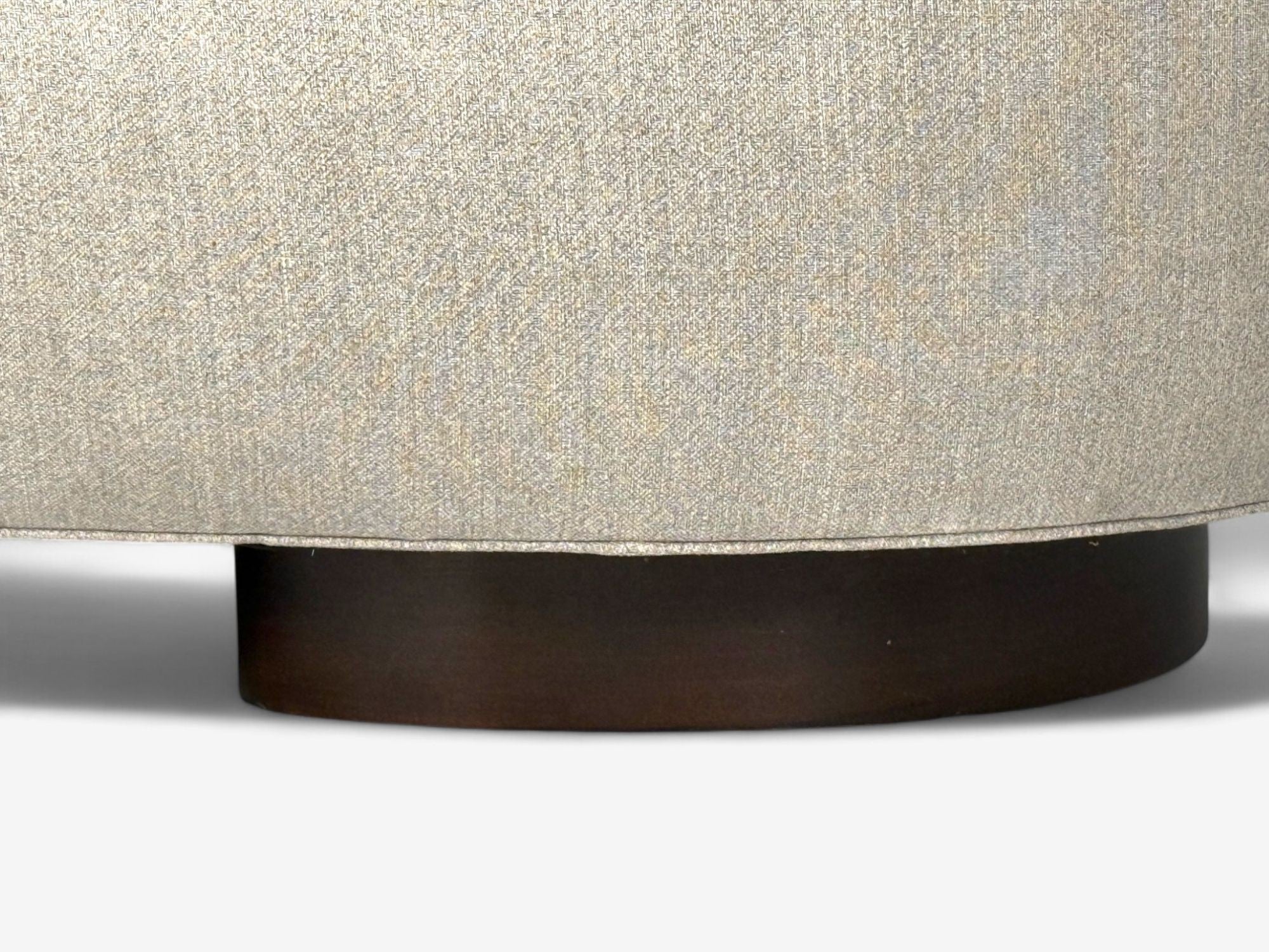 Vladimir Kagan, Walnut, Fabric, Monumental Serpentine Sofa, USA, 2000s