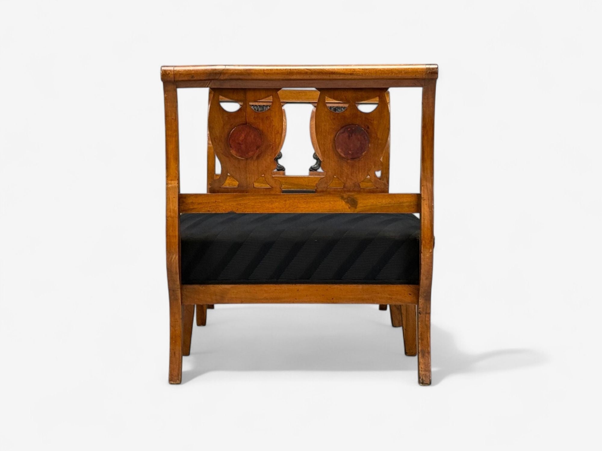 Biedermeier Style, Fruitwood, Black Fabric, Daybed, USA, 19th c.