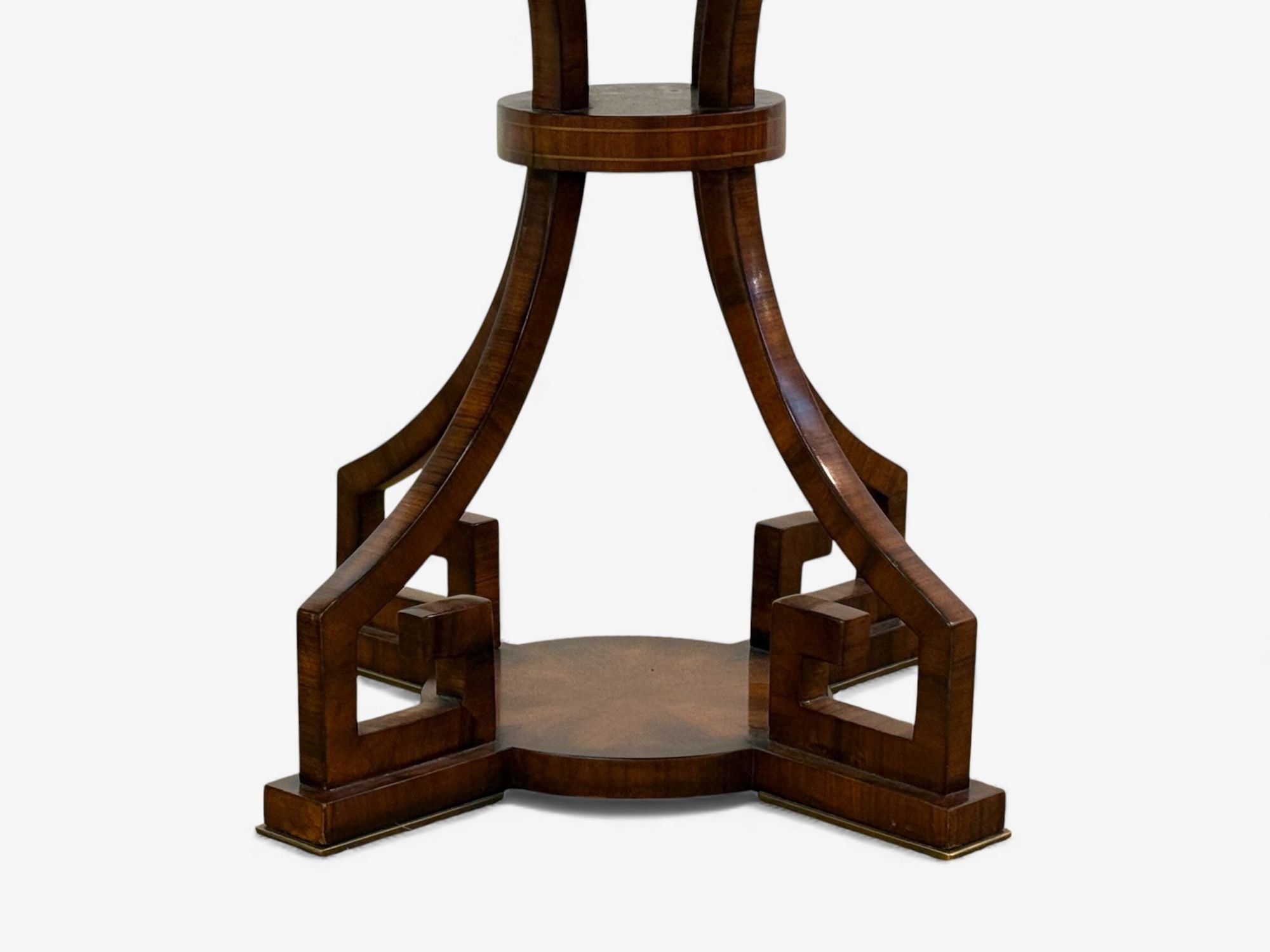 Russian Neoclassical, Burlwood, Brass, Gueridons, France, 1950s