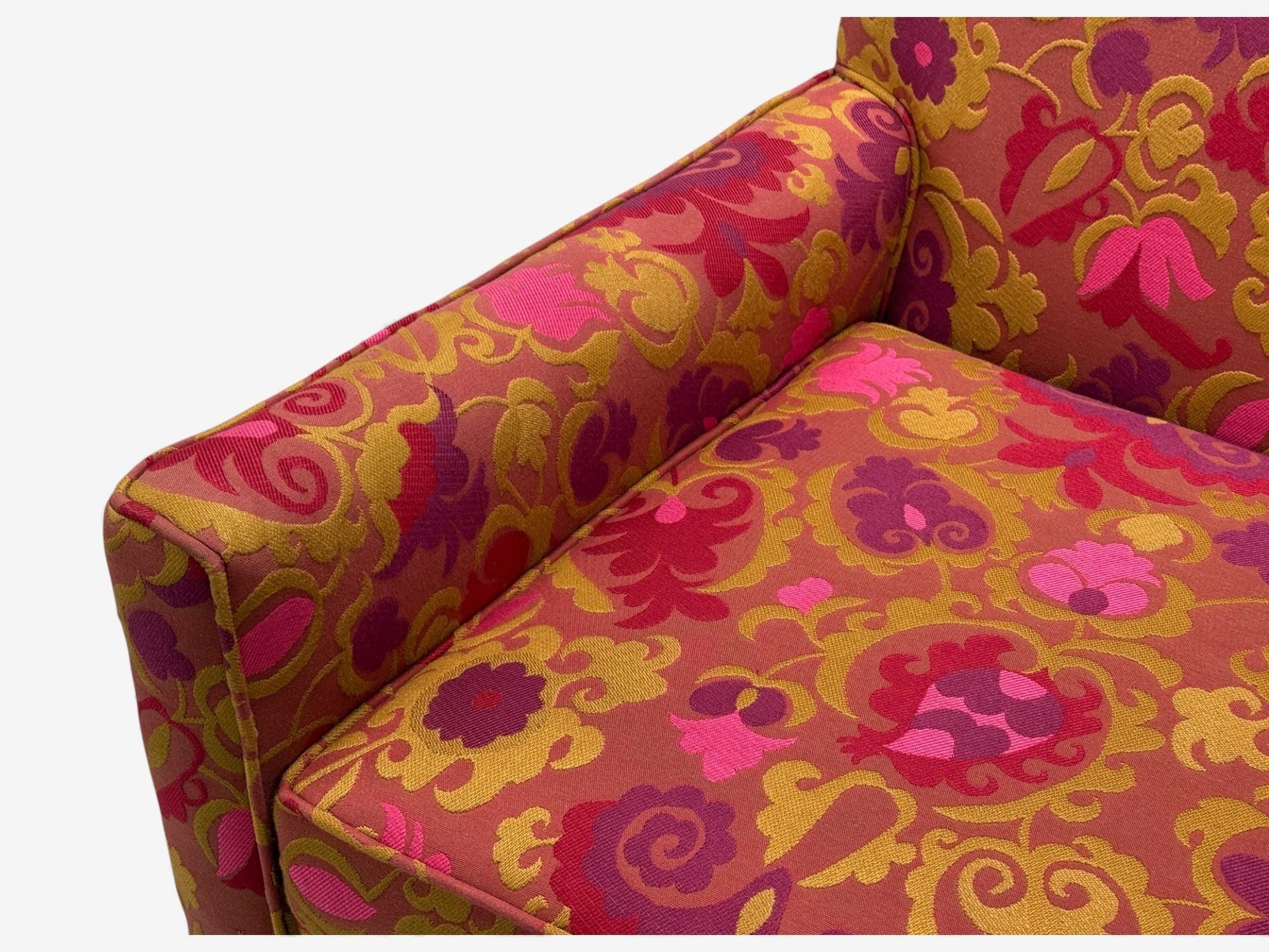 Paul McCobb, Ebonized Wood, Fabric, Lounge Chairs, USA, 1950s