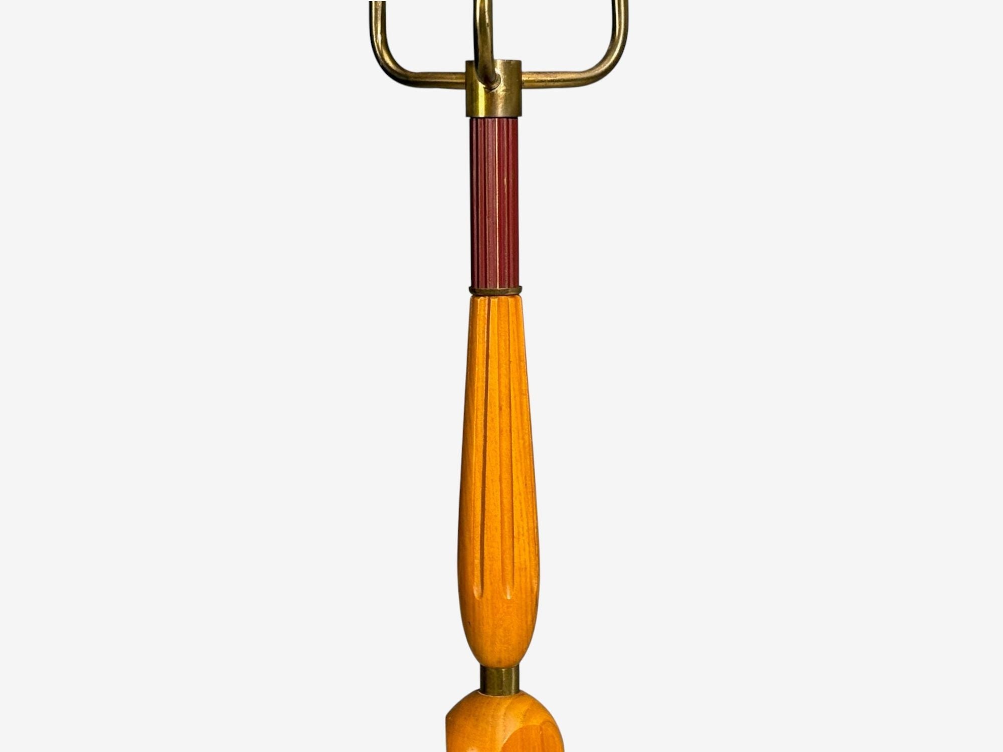 Swedish Modern, Adjustable Floor Lamp, Wood, Metal, Sweden, 1950s