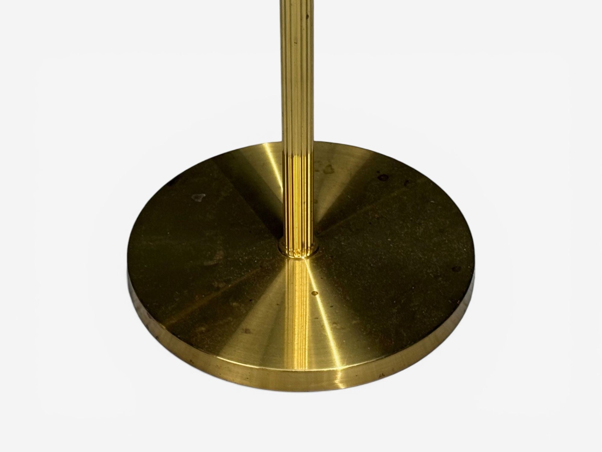 Armaturhantverk Göteborg, Articulating Floor Lamp, Brass, Fabric, Sweden, 1960s