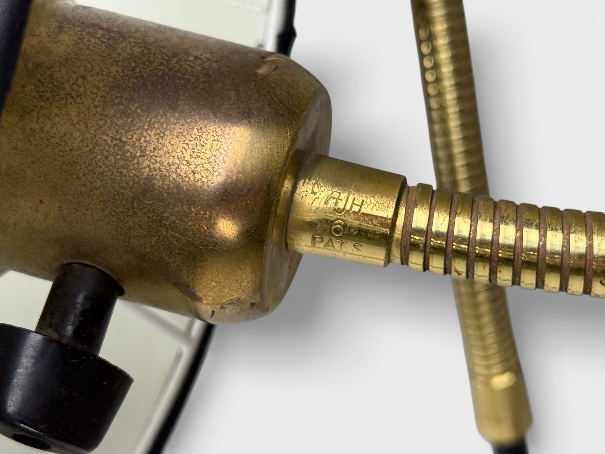 AJH, Swedish Modern, Adjustable Floor Lamp, Metal, Brass, Sweden, 1950s