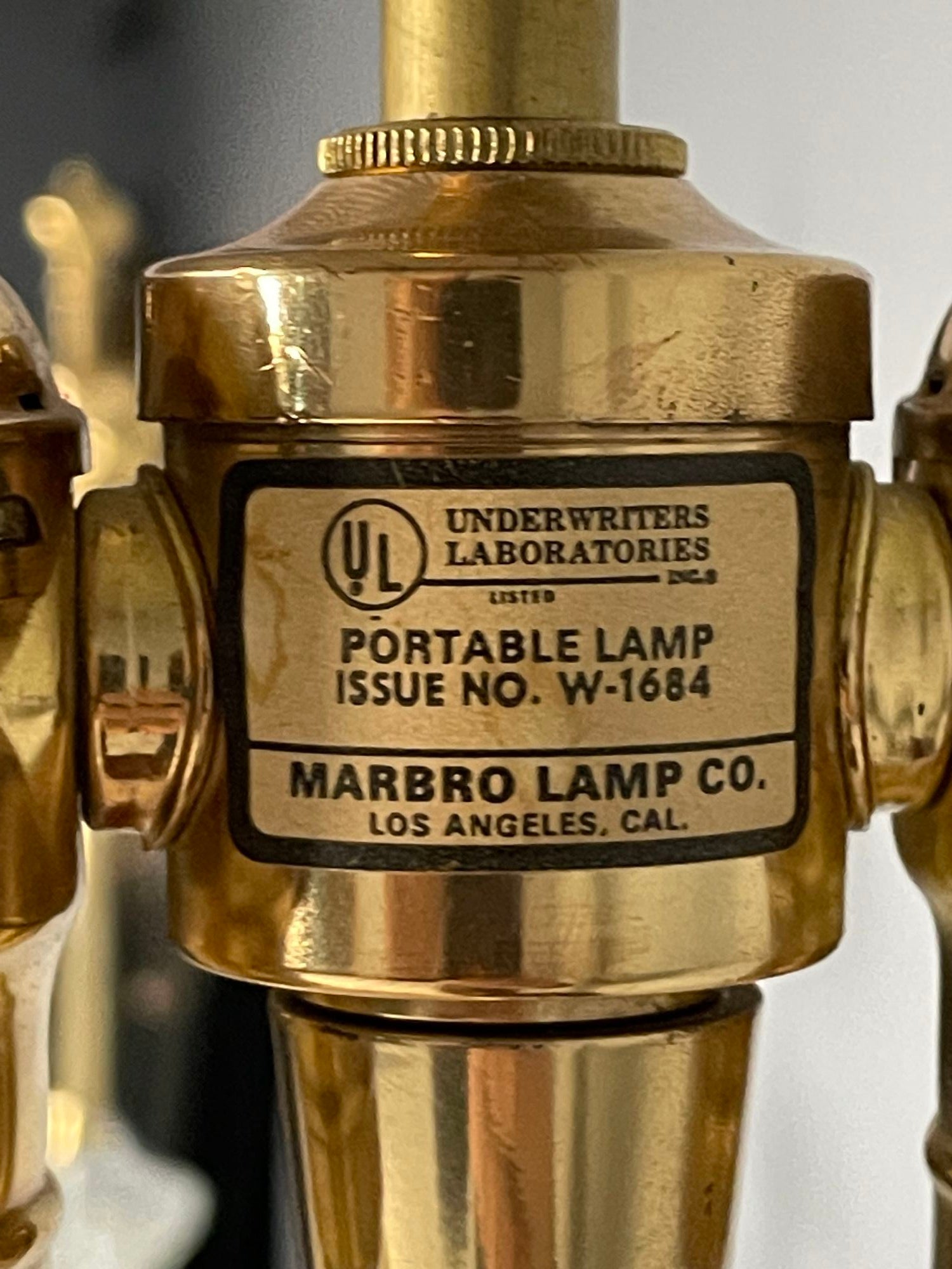 Marbro Lamp Co., Hollywood Regency, Glass, Brass, Urn Form Table Lamps, 2000s