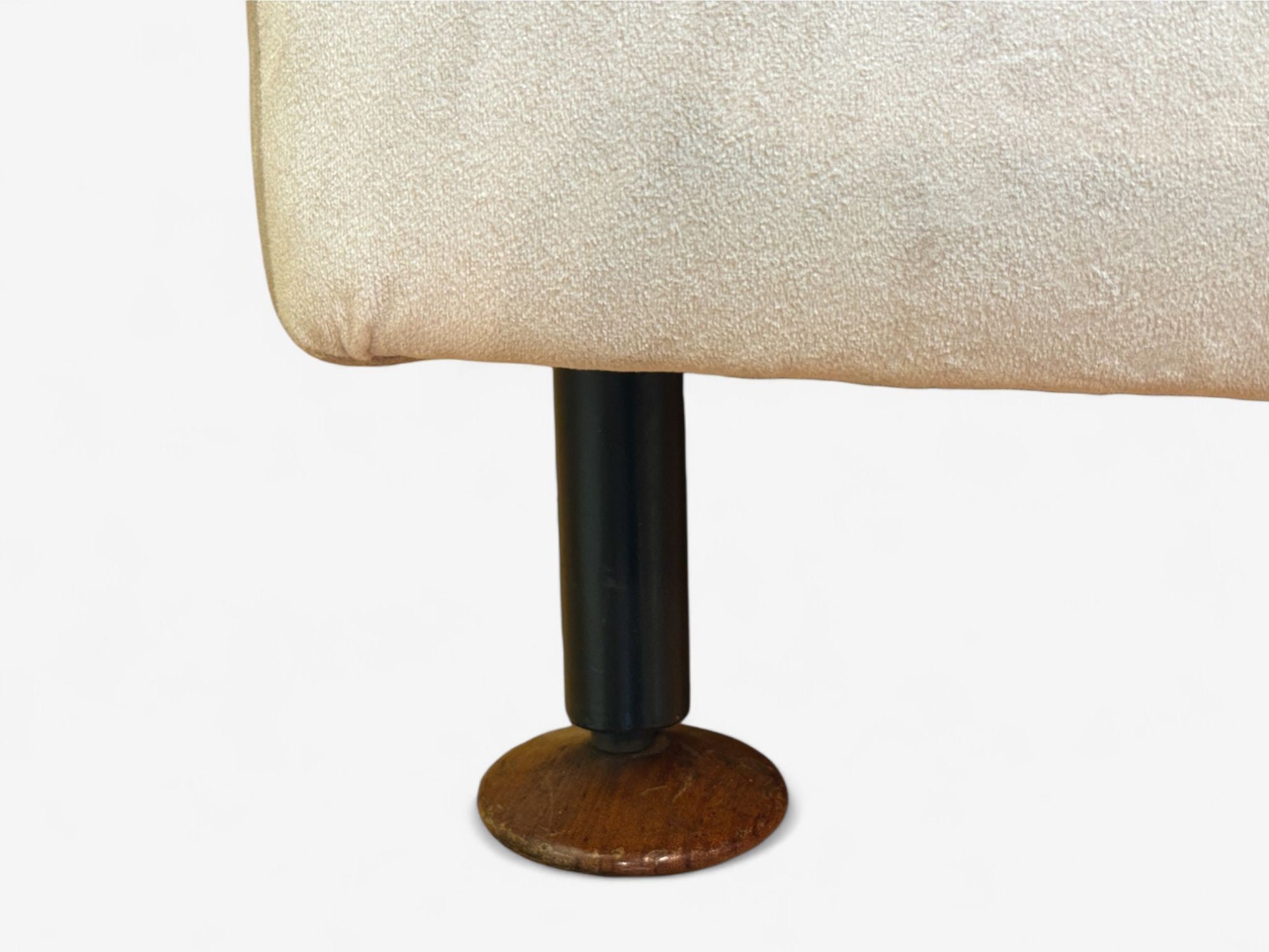 Marco Zanuso, Beige Velvet, Wood, Metal, Lounge Chair, Italy, 1960s
