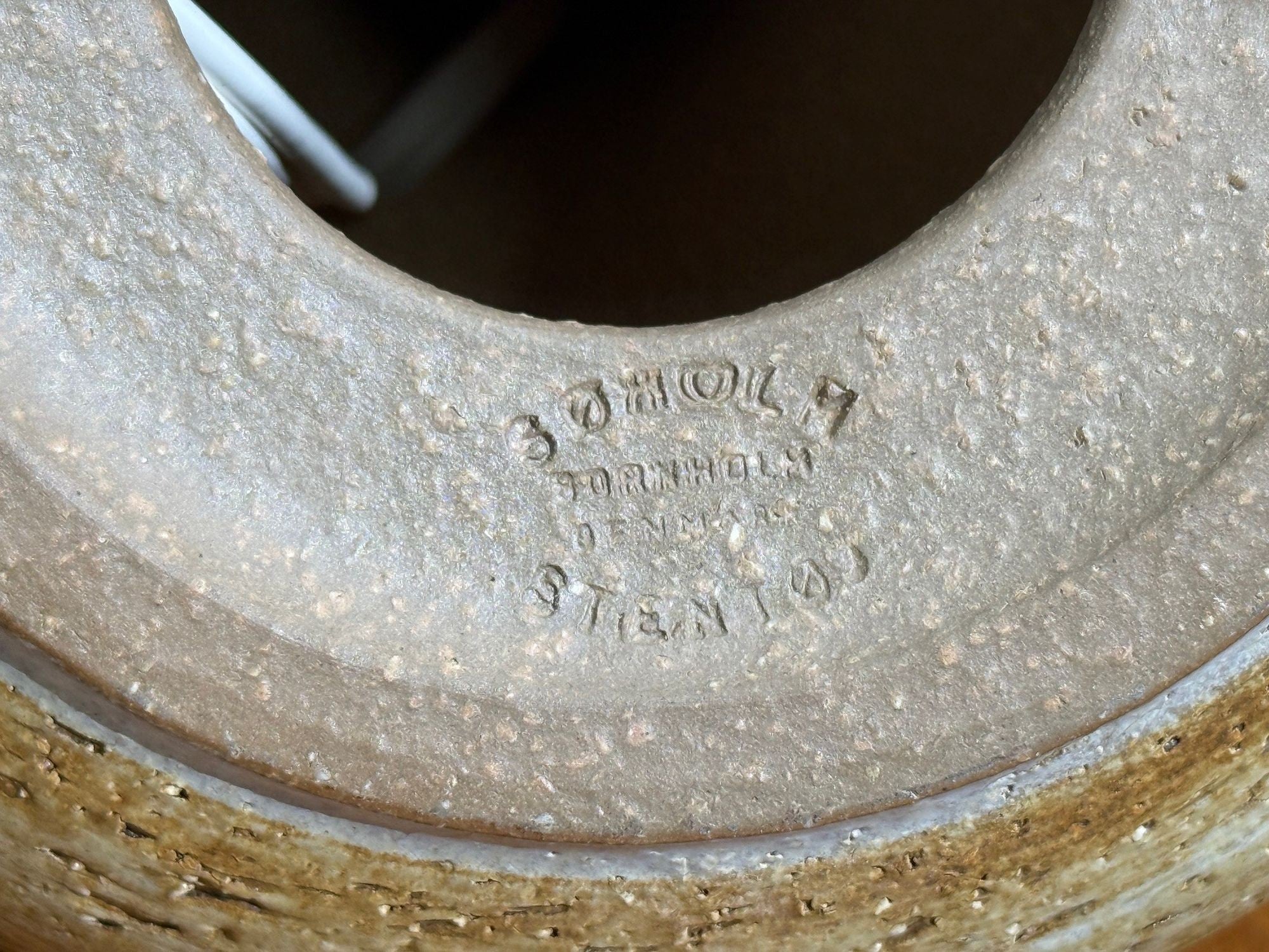 Svend Aage Jensen, Table Lamps, Beige Stoneware, Denmark, 1960s