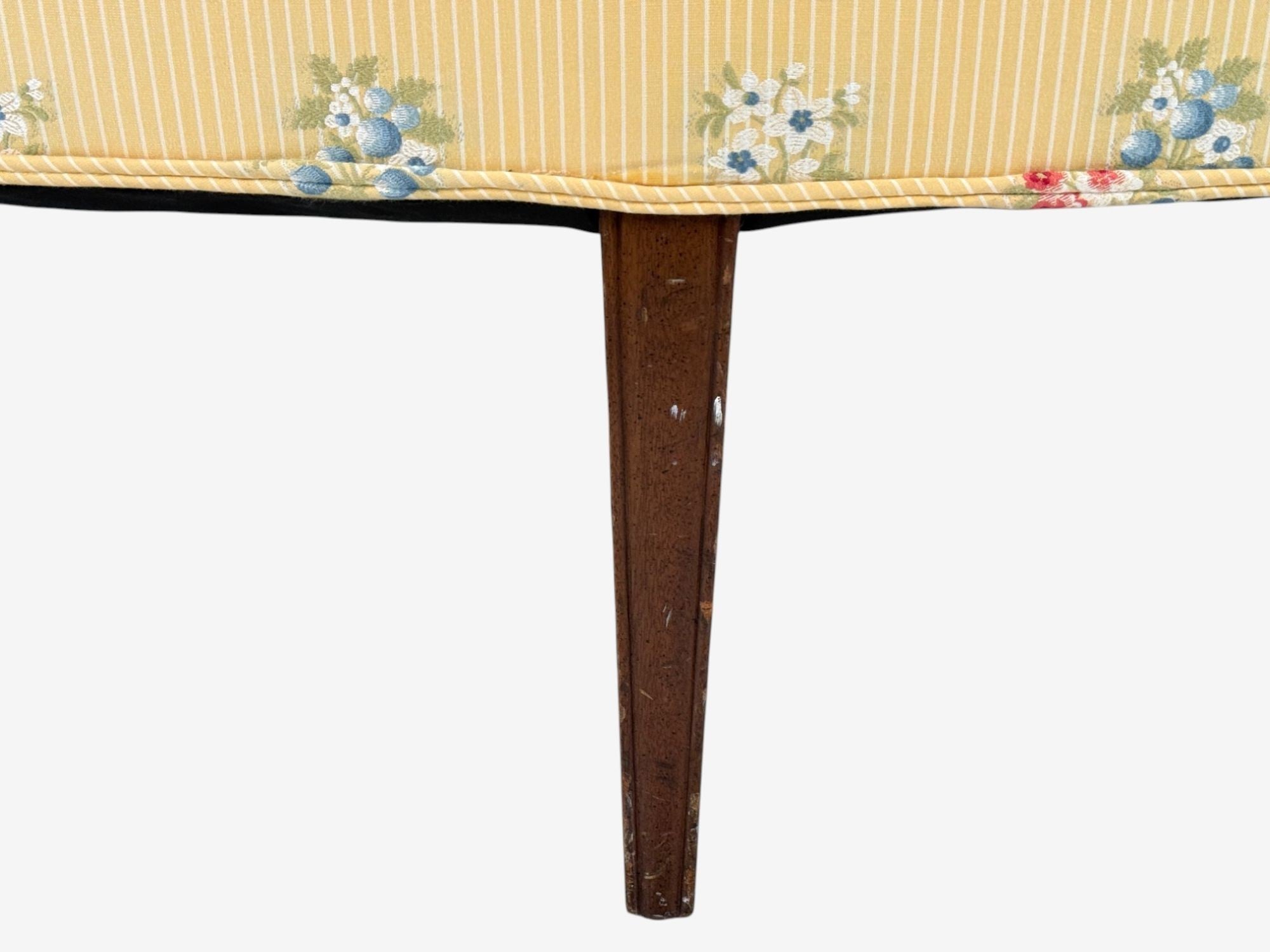 Hepplewhite Style, Mahogany, Scalamandre Upholstery, Loveseat, 1930s