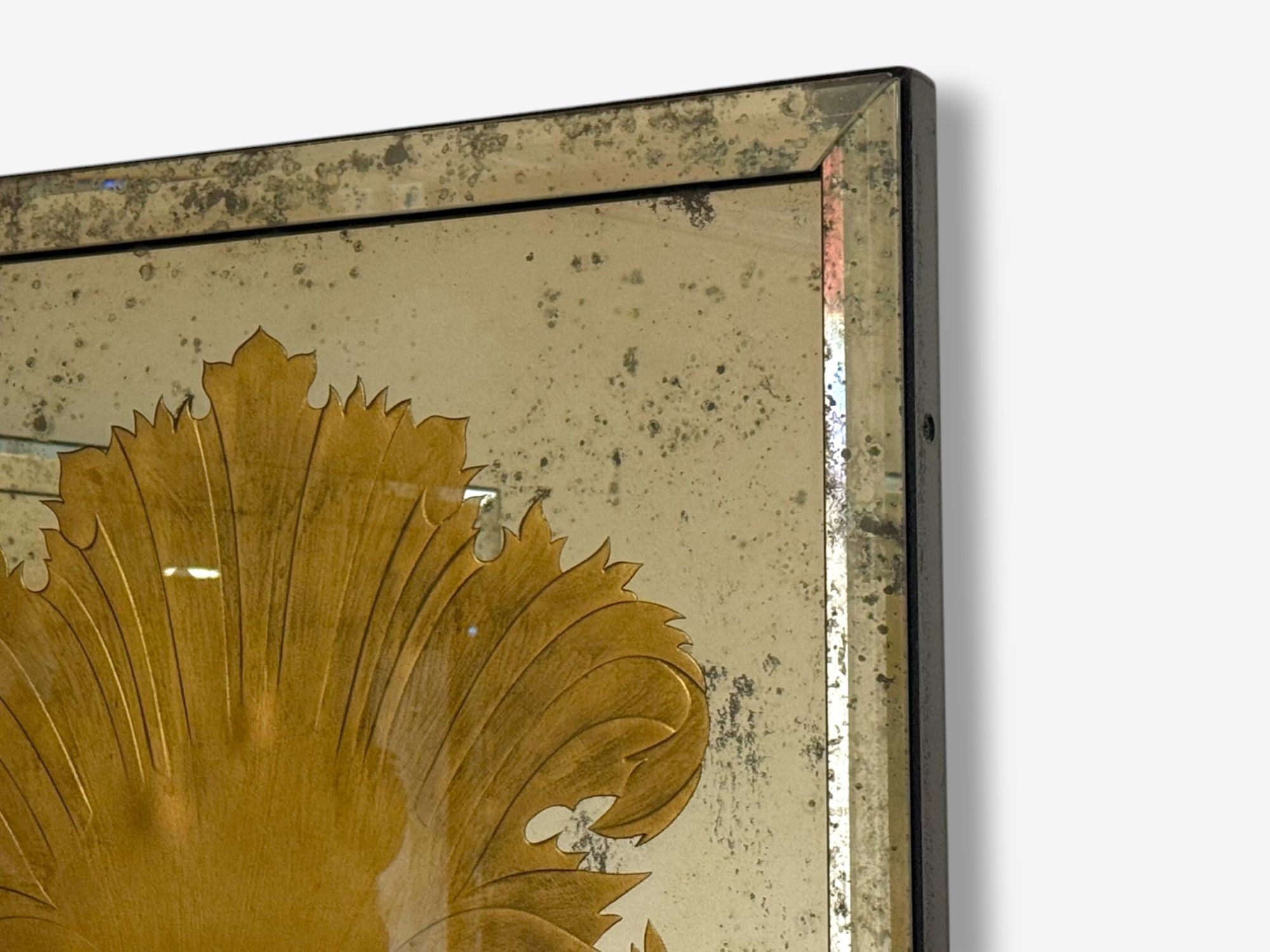 Art Deco Style, Antique Glass, Distressed Mirror, Room Divider, USA, 20th C.