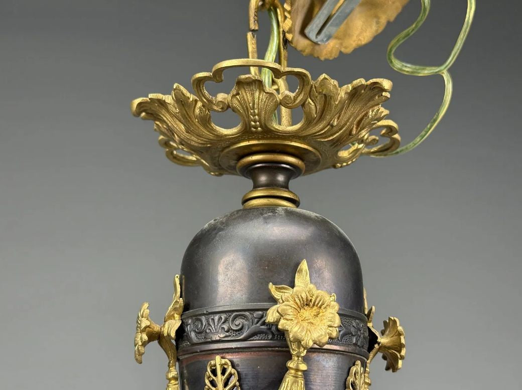 Federal Style, Chandelier, Bronze, Ebony, Europe, 1960s