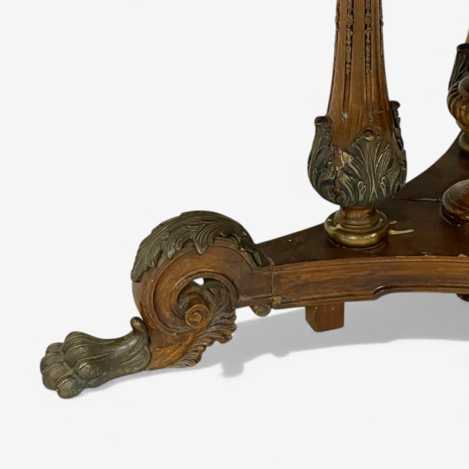 Napoleonic Porcelain Plaque Mounted Center Table, Neoclassical, 1930s, Bronze,