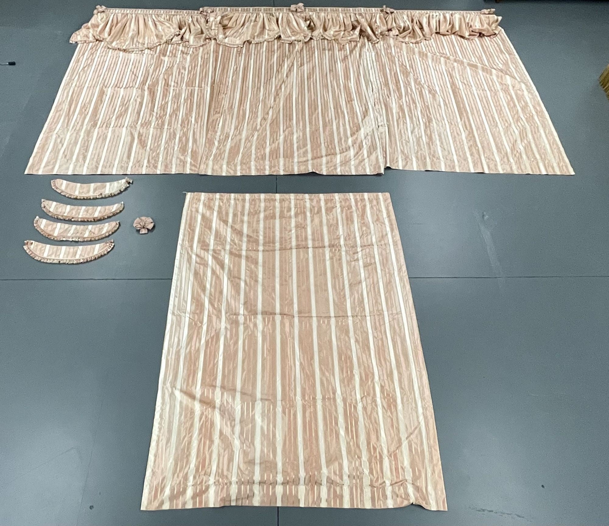 Pink Pastel Stripe Curtains, Window Treatments, Valances, Scalamandre