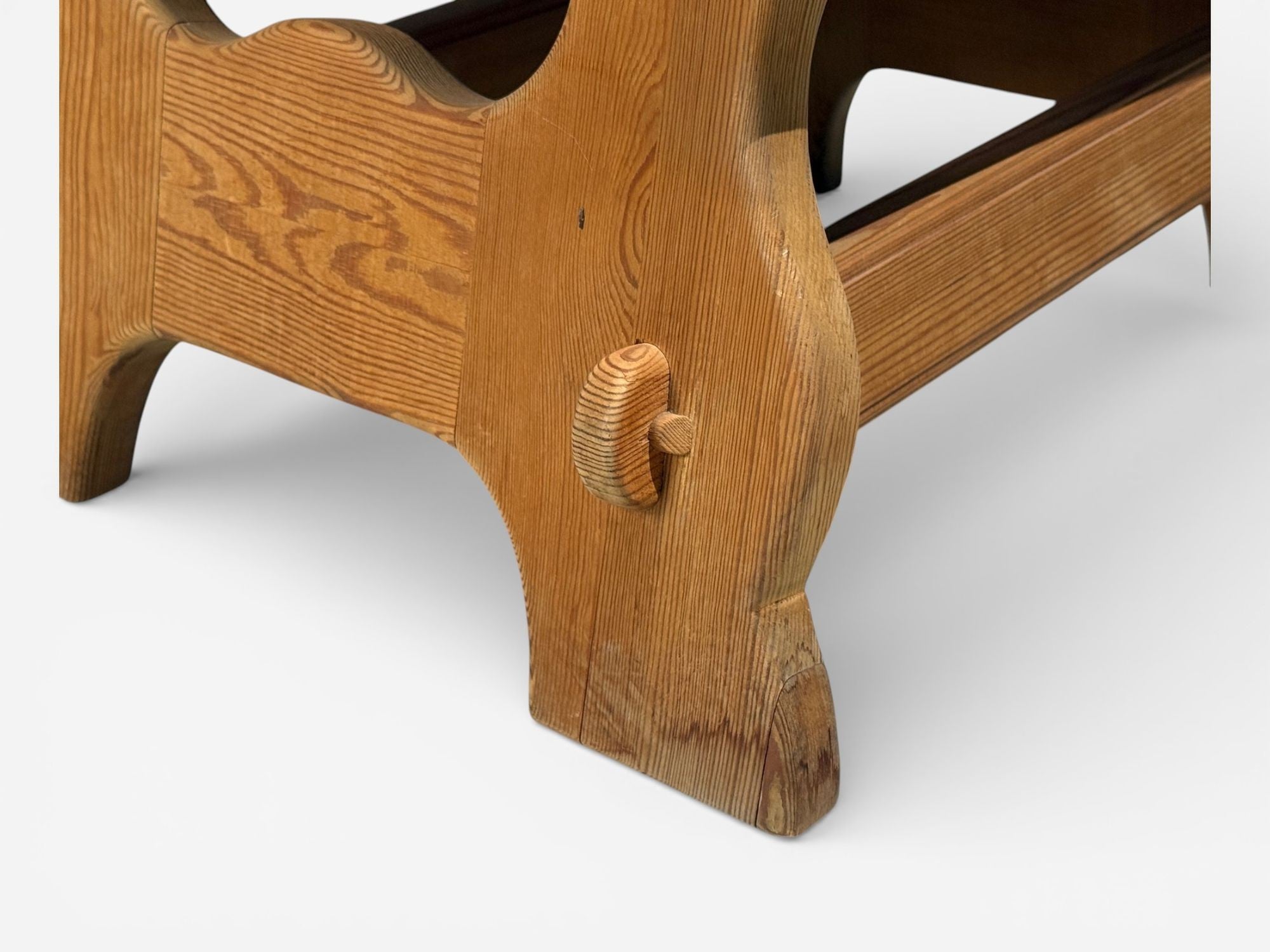 Krogenæs Møbler, Armchairs, Pine, Blue Fabric, Norway, 1970s