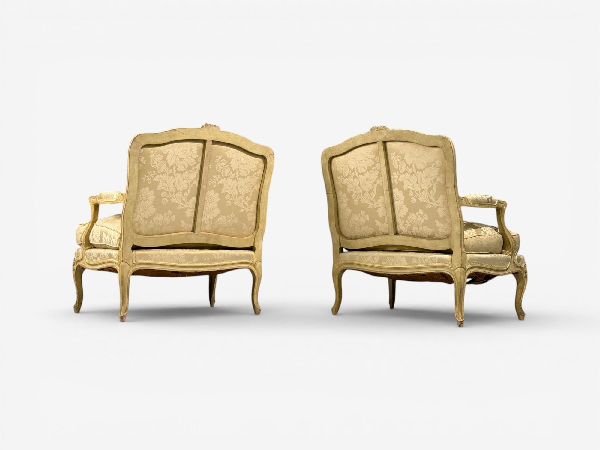 Maison Jansen, Louis XVI Armchairs, Giltwood, Fabric, France, 20th c.