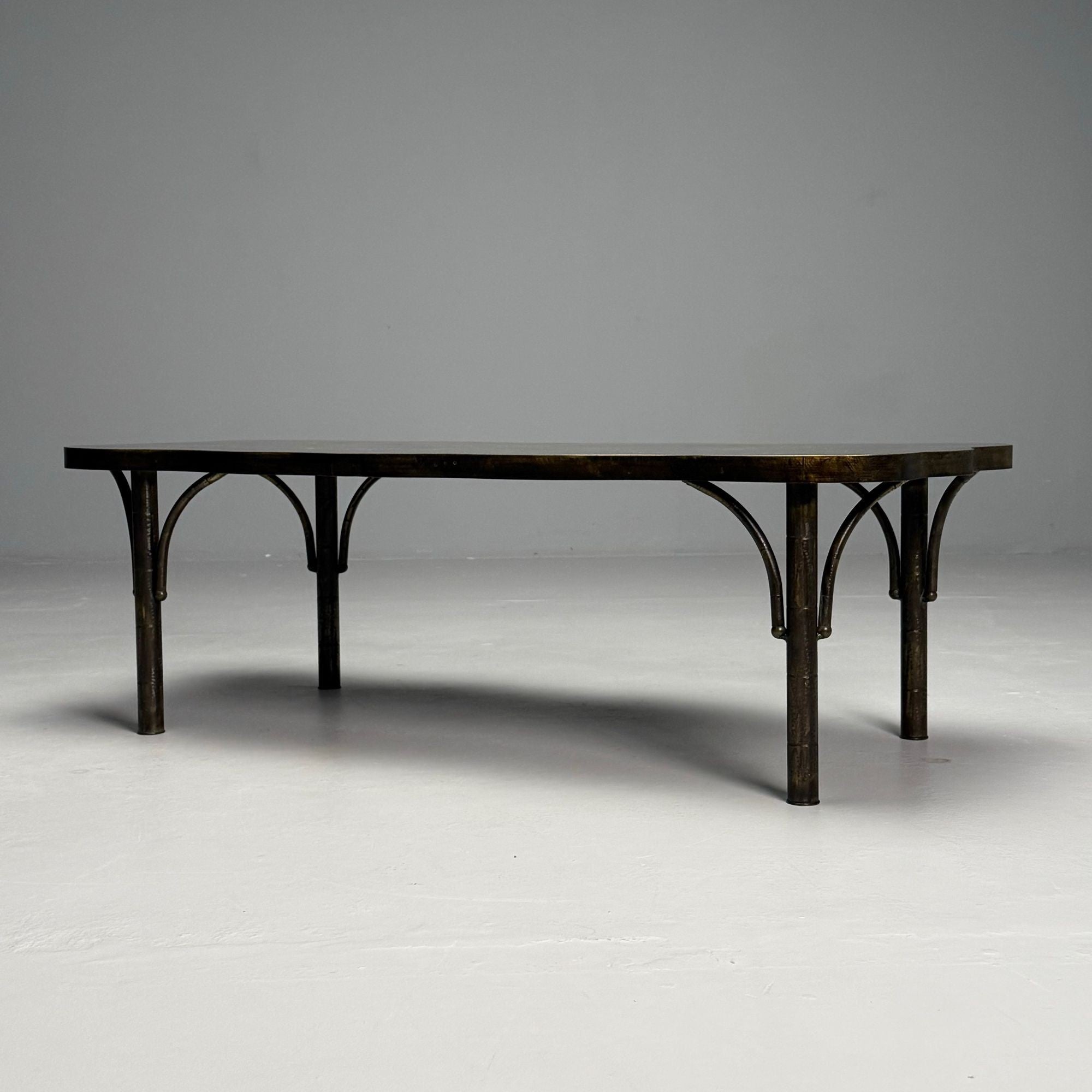 Philip & Kelvin LaVerne, Mid-Century Modern, Organic Form Coffee Table, Bronze