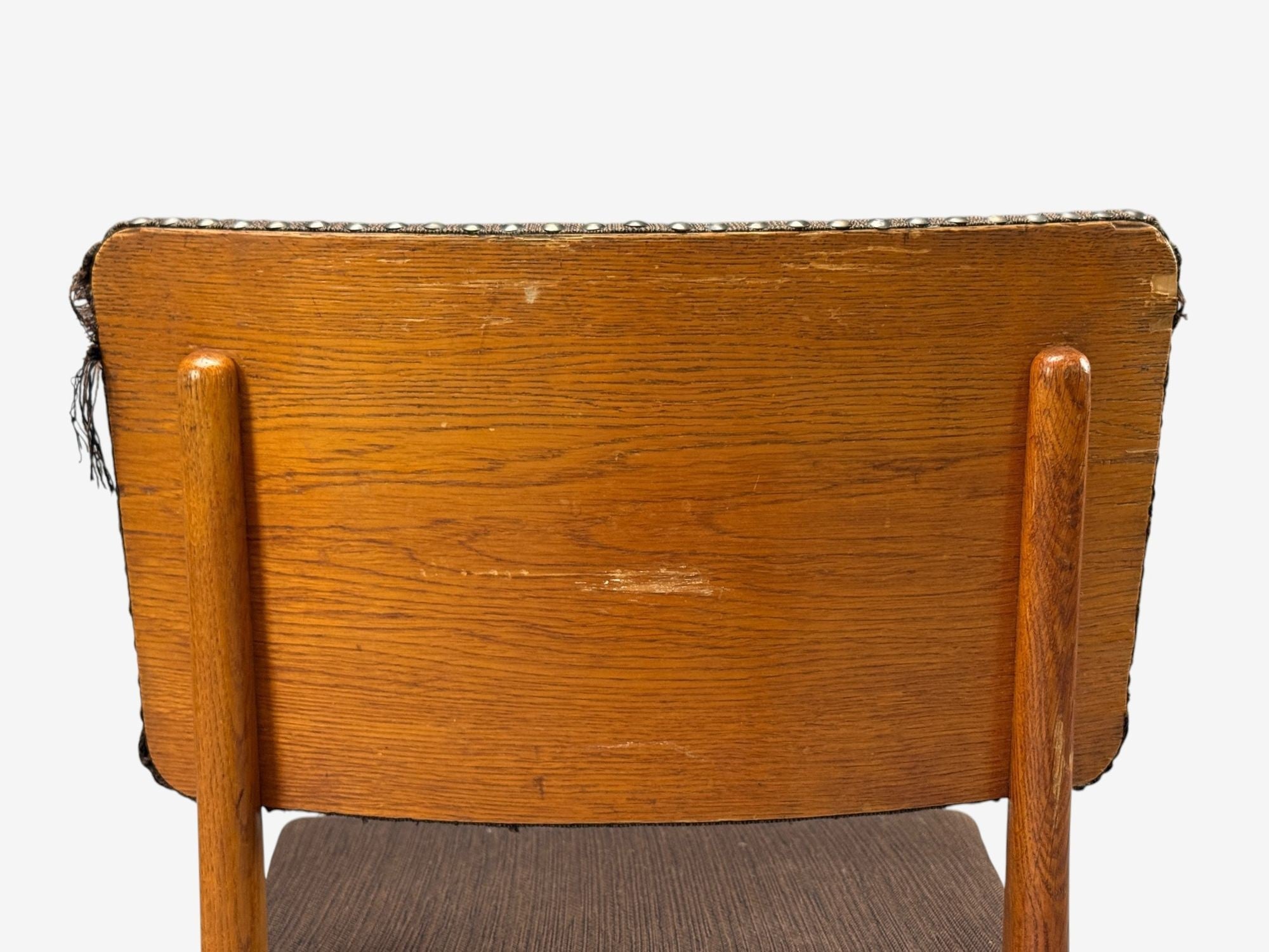 Fritz Hansen, Six Dining Chairs, Oak, Wool, Denmark, 1930s