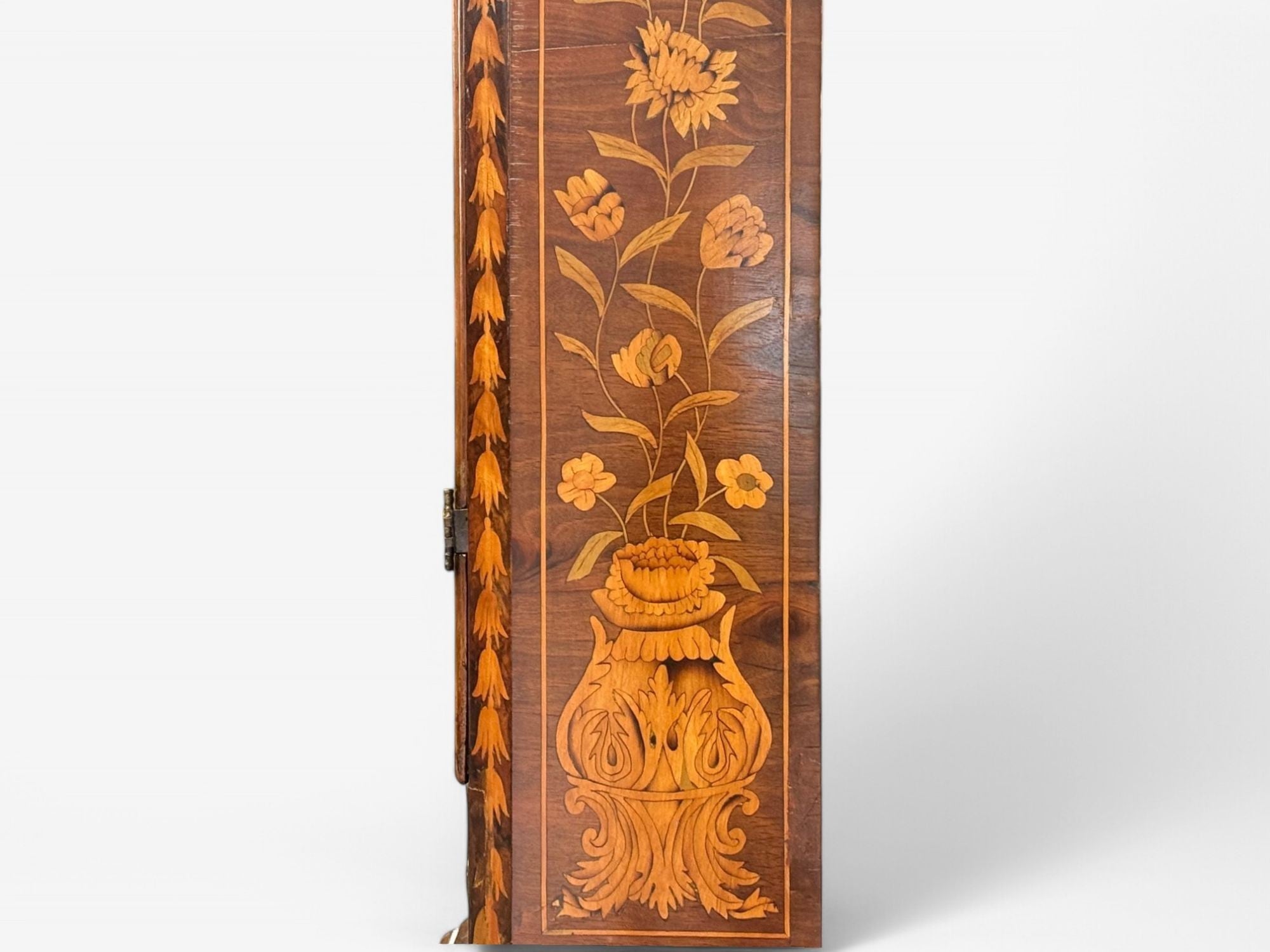 JP Kroese, Dutch Baroque, Marquetry, Moon Face Dial, Grandfather Clock, 18th C