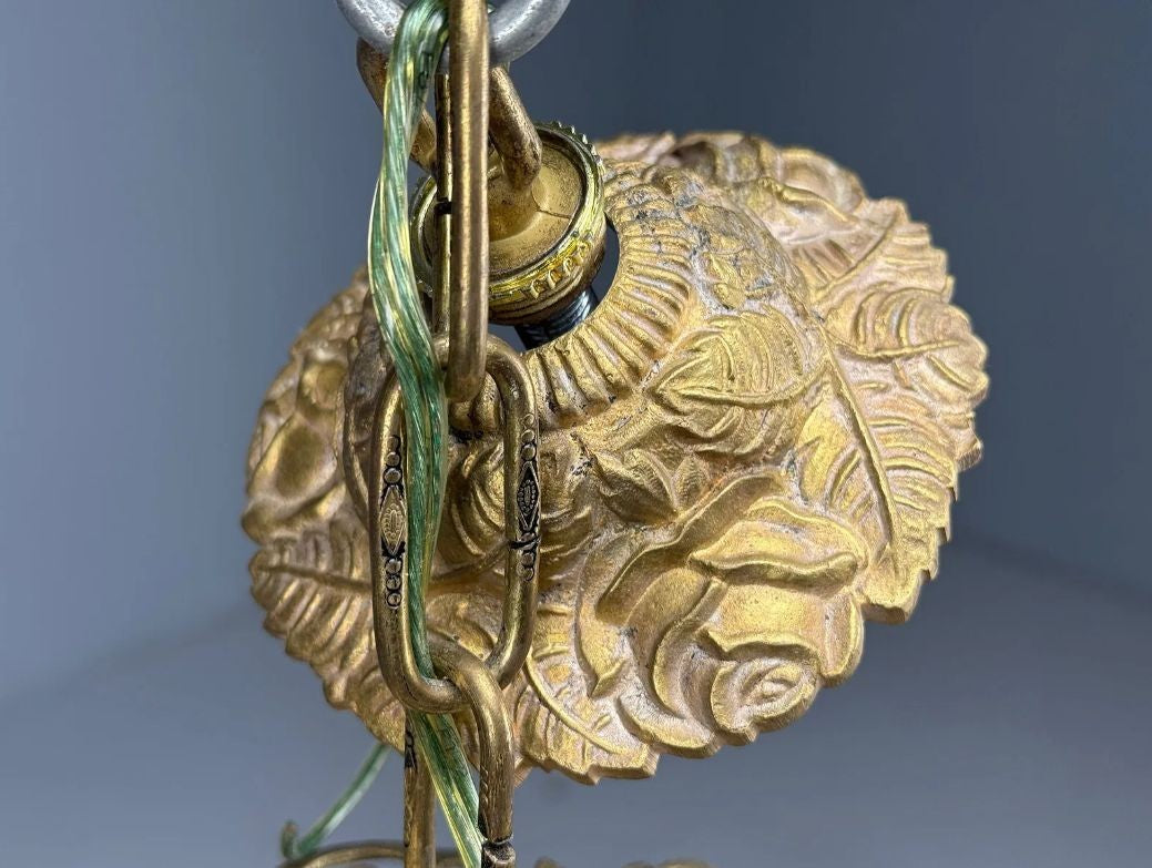 Federal Style, Chandelier, Bronze, Ebony, Europe, 1960s