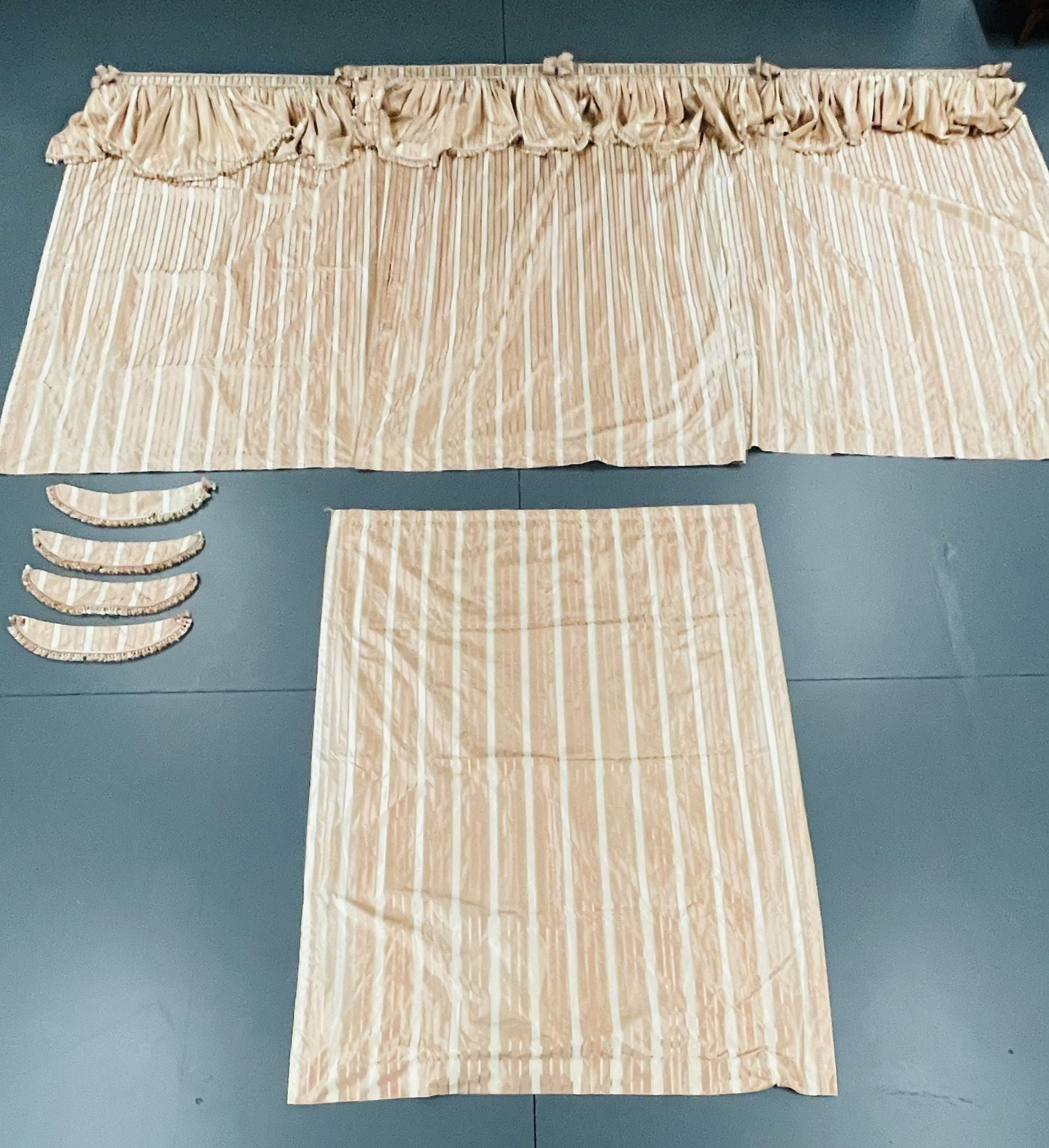 Pink Pastel Stripe Curtains, Window Treatments, Valances, Scalamandre