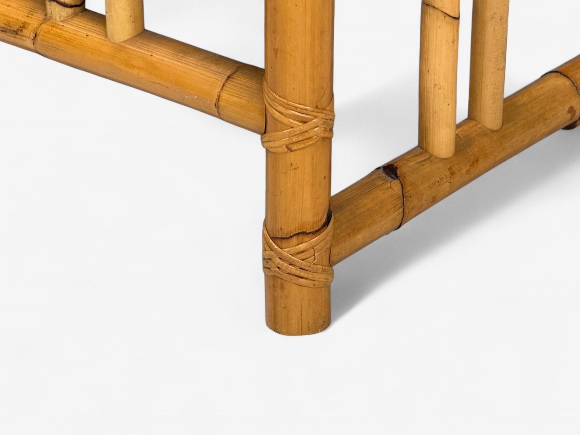 Italian Modern, Indian Cane, Bamboo, Lounge Chairs, Italy, 1960s