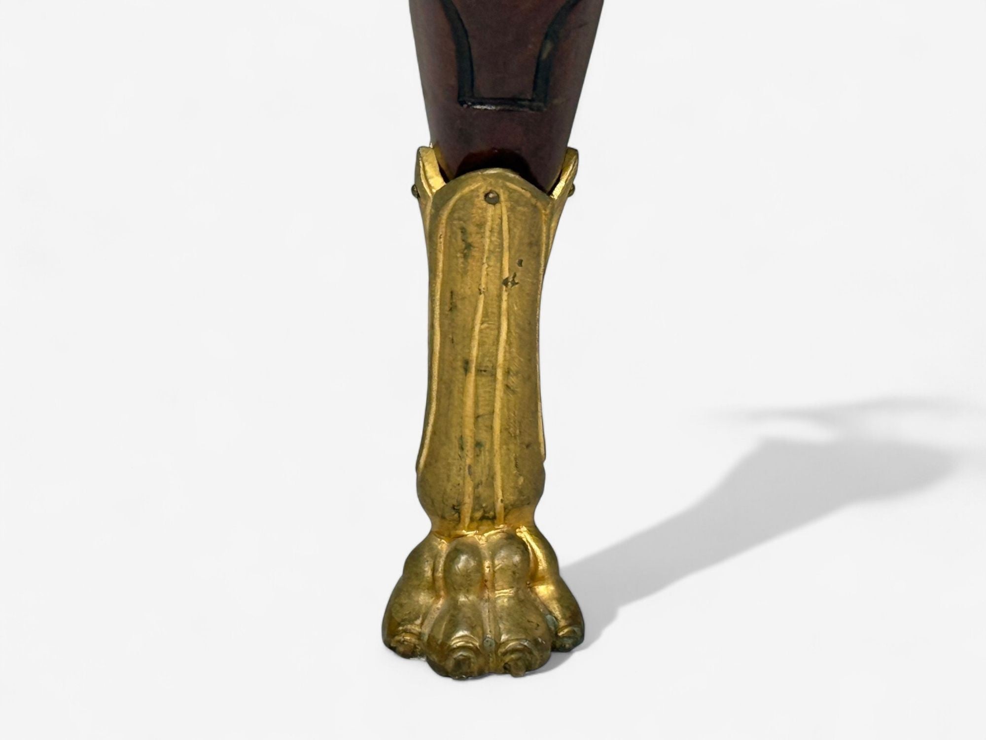 French Empire Revival, Bronze, Mahogany, Fabric, Footstool, France, 19th c.