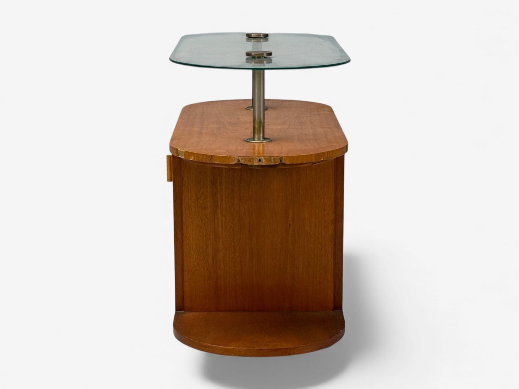 Erik Mattsson, Art Deco, Marquetry, Glass, Rare Bar Cart, Sweden c. 1939