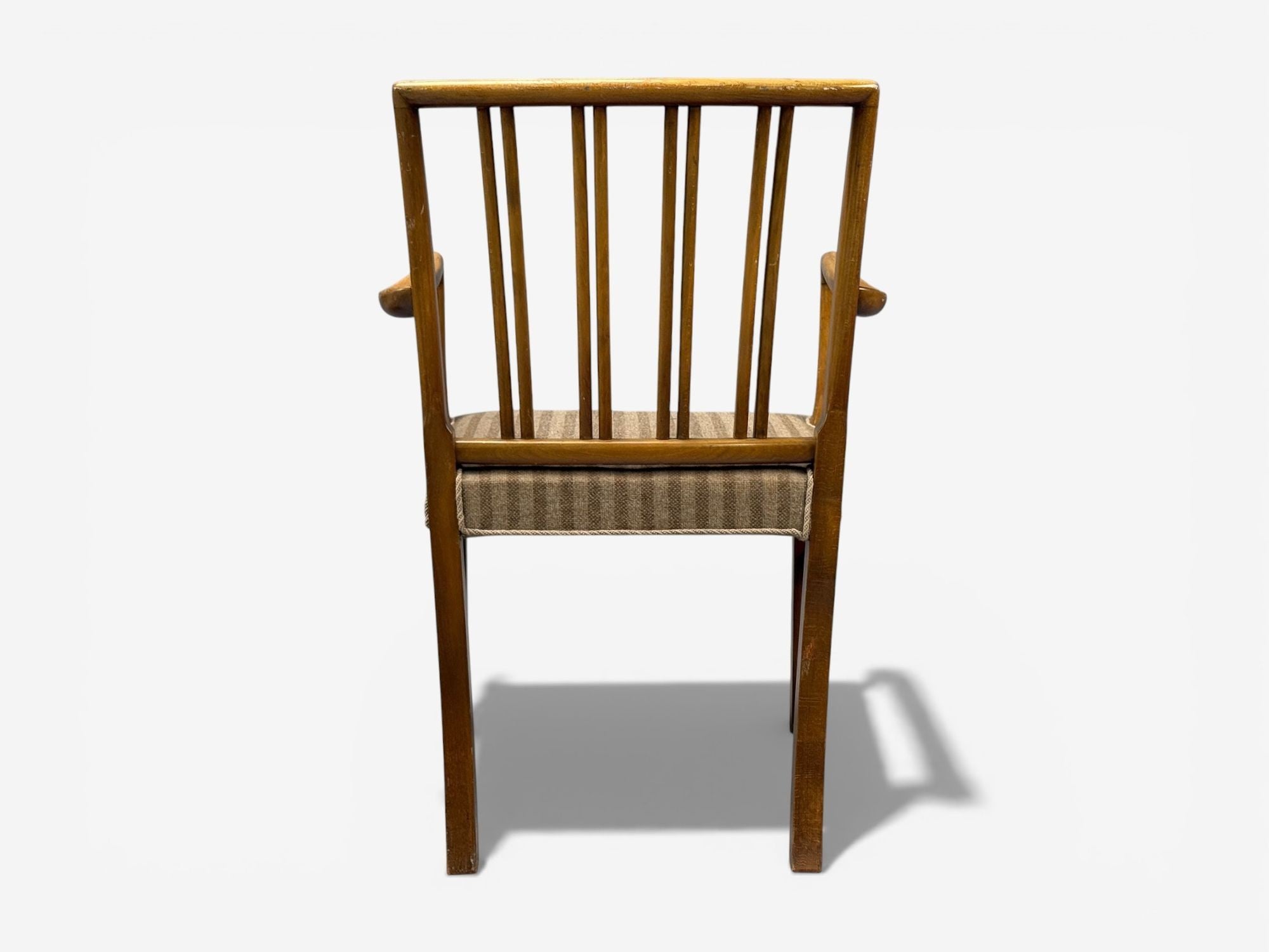 Ole Wanscher, Armchairs, Beech, Fabric, Denmark, 1940s