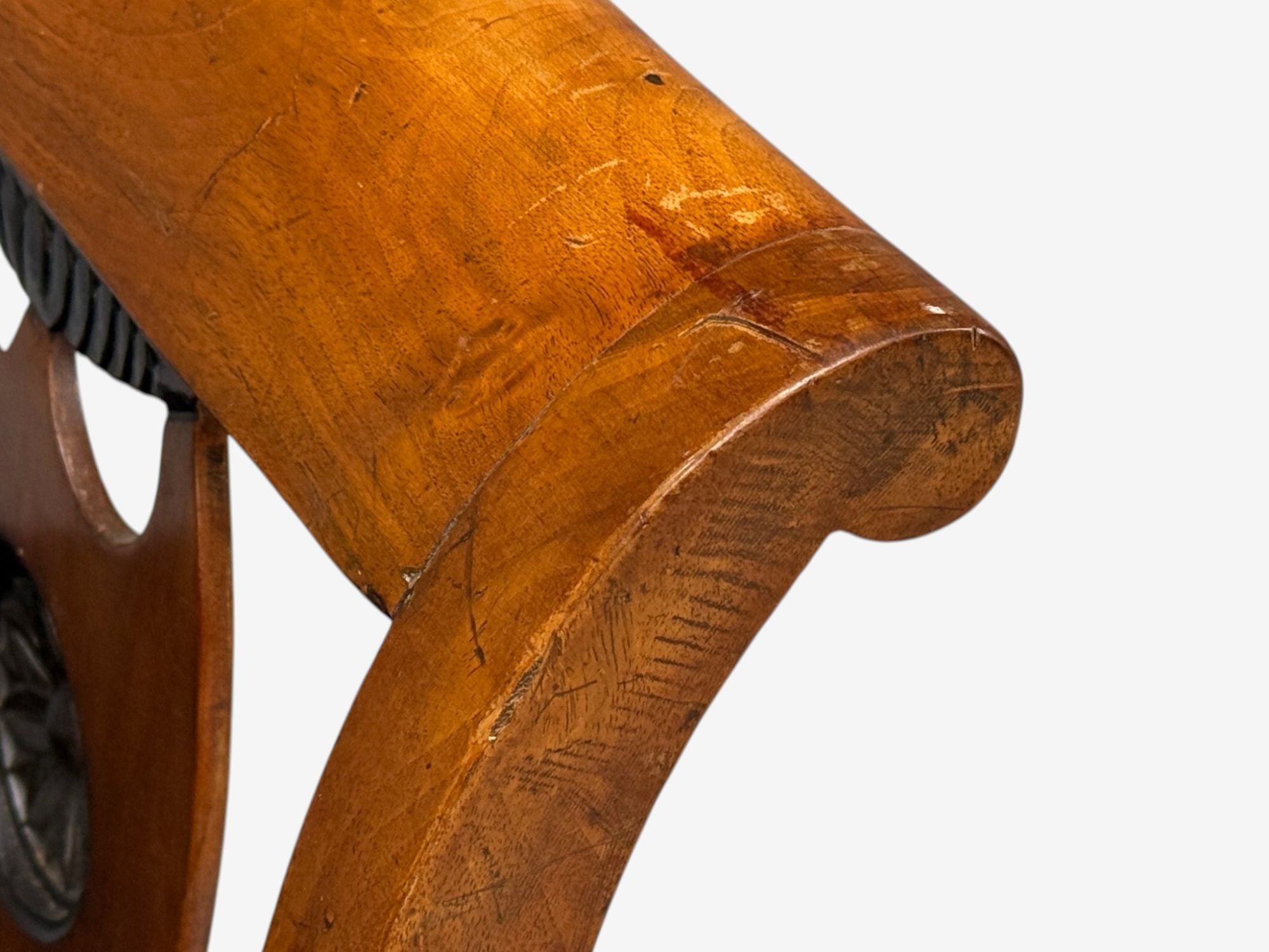 Biedermeier Style, Fruitwood, Black Fabric, Daybed, USA, 19th c.
