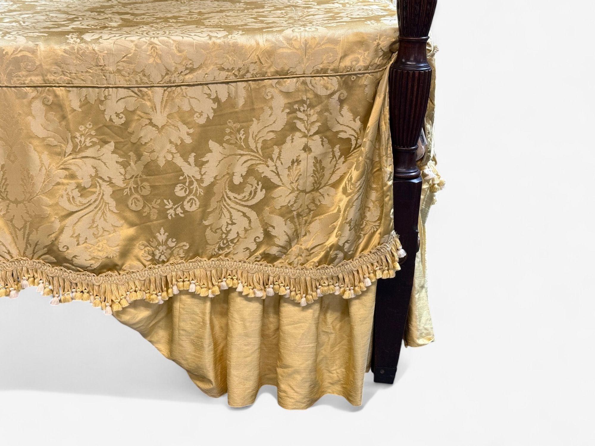 George III, Mahogany, Gilt-Wood, Silk, Canopy Bed, England c. 1880s