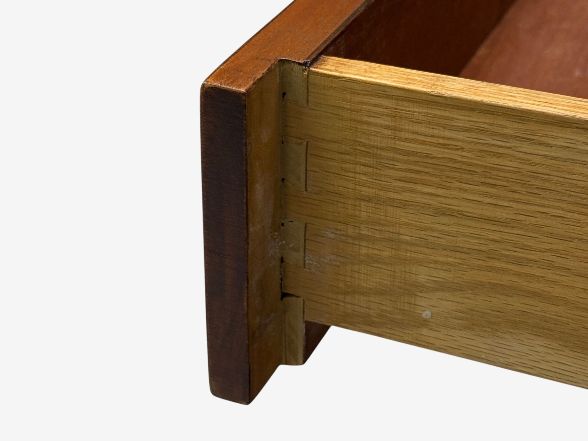 Paul Frankl, Rare Nightstands, Mahogany, Rock Maple, Brass, Leather, USA, 1950s