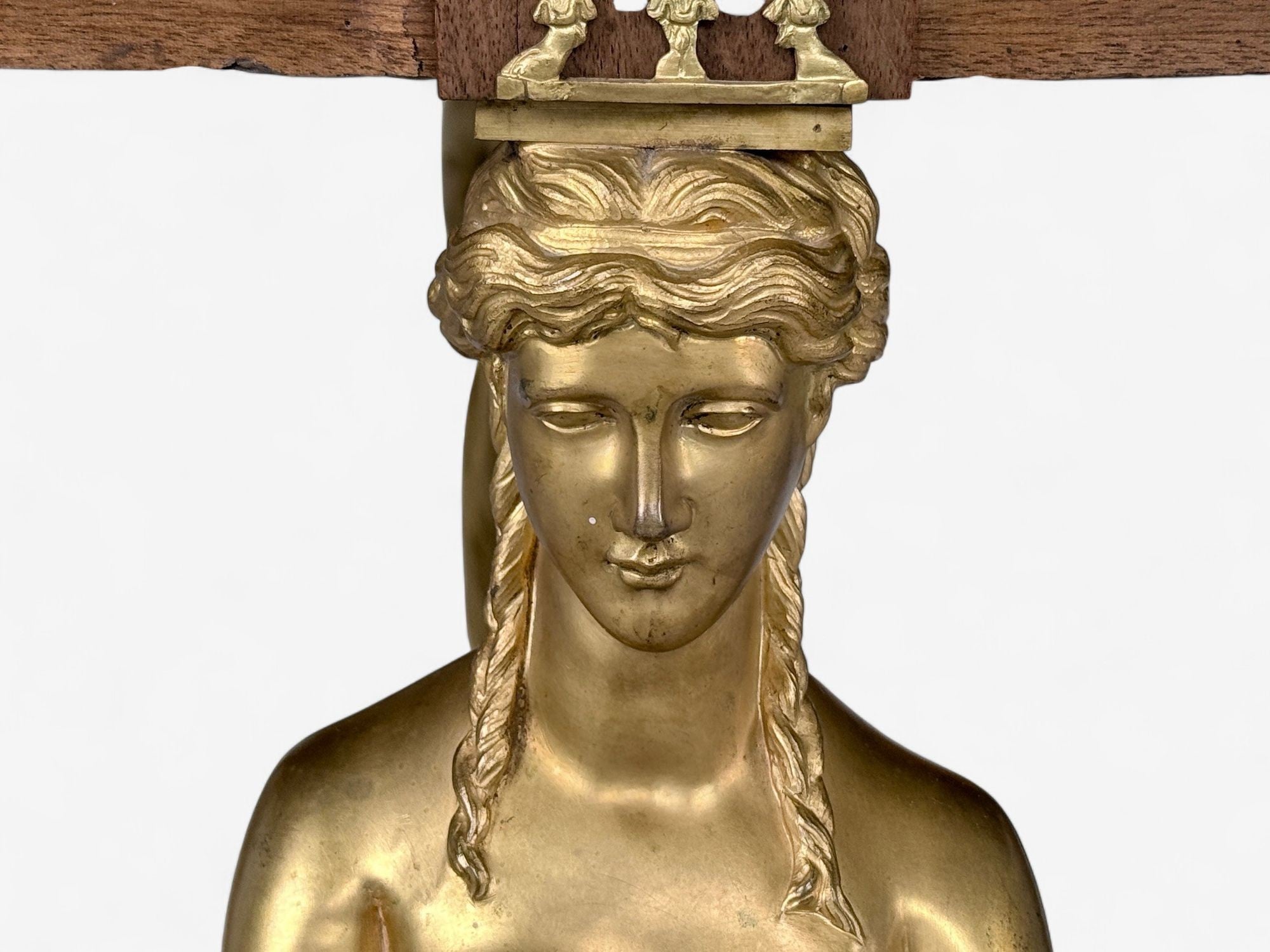 Empire Revival, Mahogany, Bronze, Monumental Mirror and Console, France, 19th c.