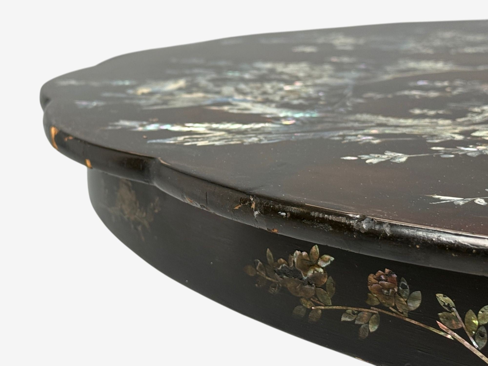 Chinese Export, Ebonized Wood, Mother-of-Pearl, Center Table, China, 1900