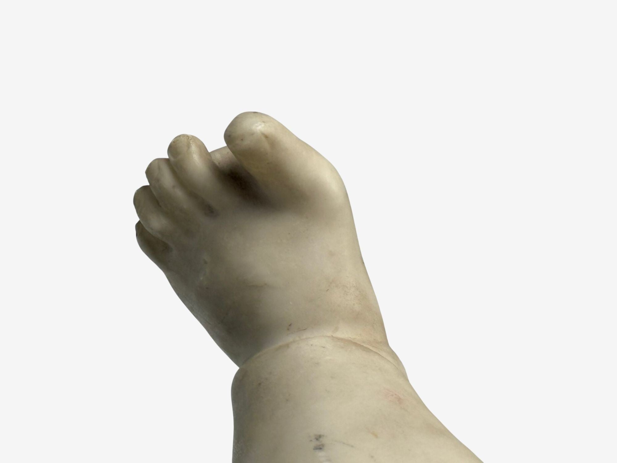 Neoclassical, Faux Marble, Seated Angel Busts on Sleighs, Italy, 1960s