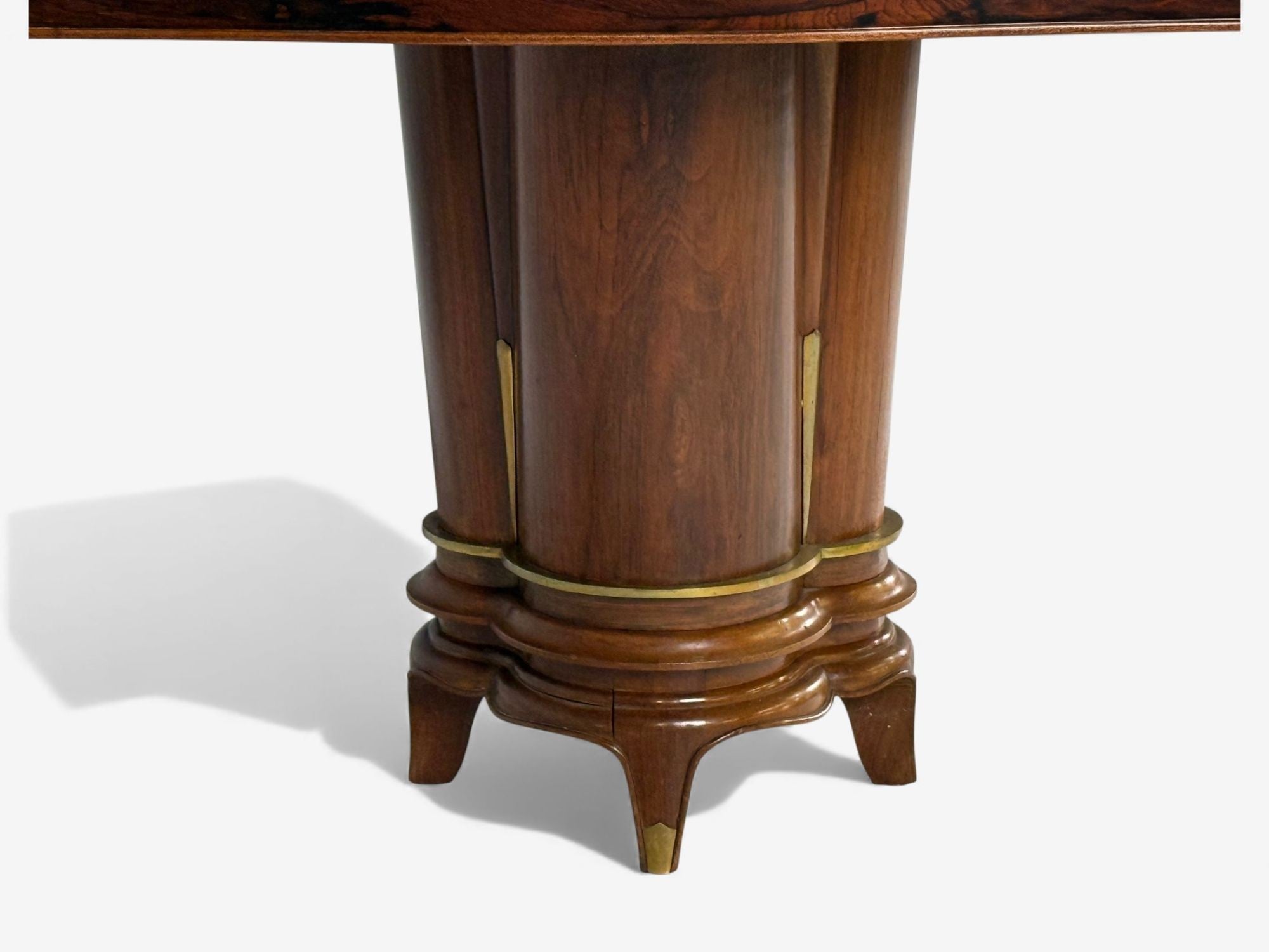 Jules Leleu, French Art Deco, Rosewood, Abalone, Rare Dining Table, France, 1930s
