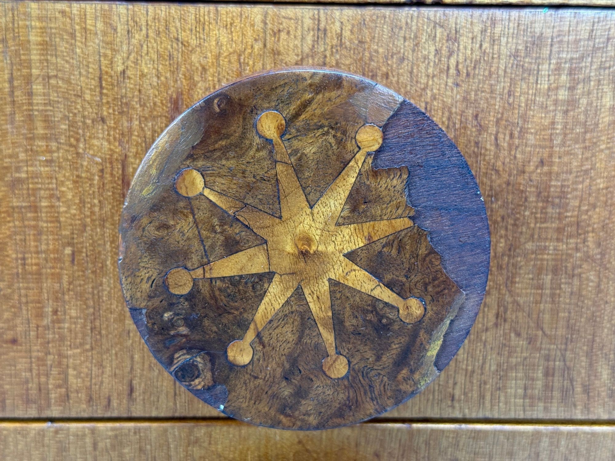 Andrew Szoeke, Satinwood, Oak, Writing Desk and Chair, USA, 1950s