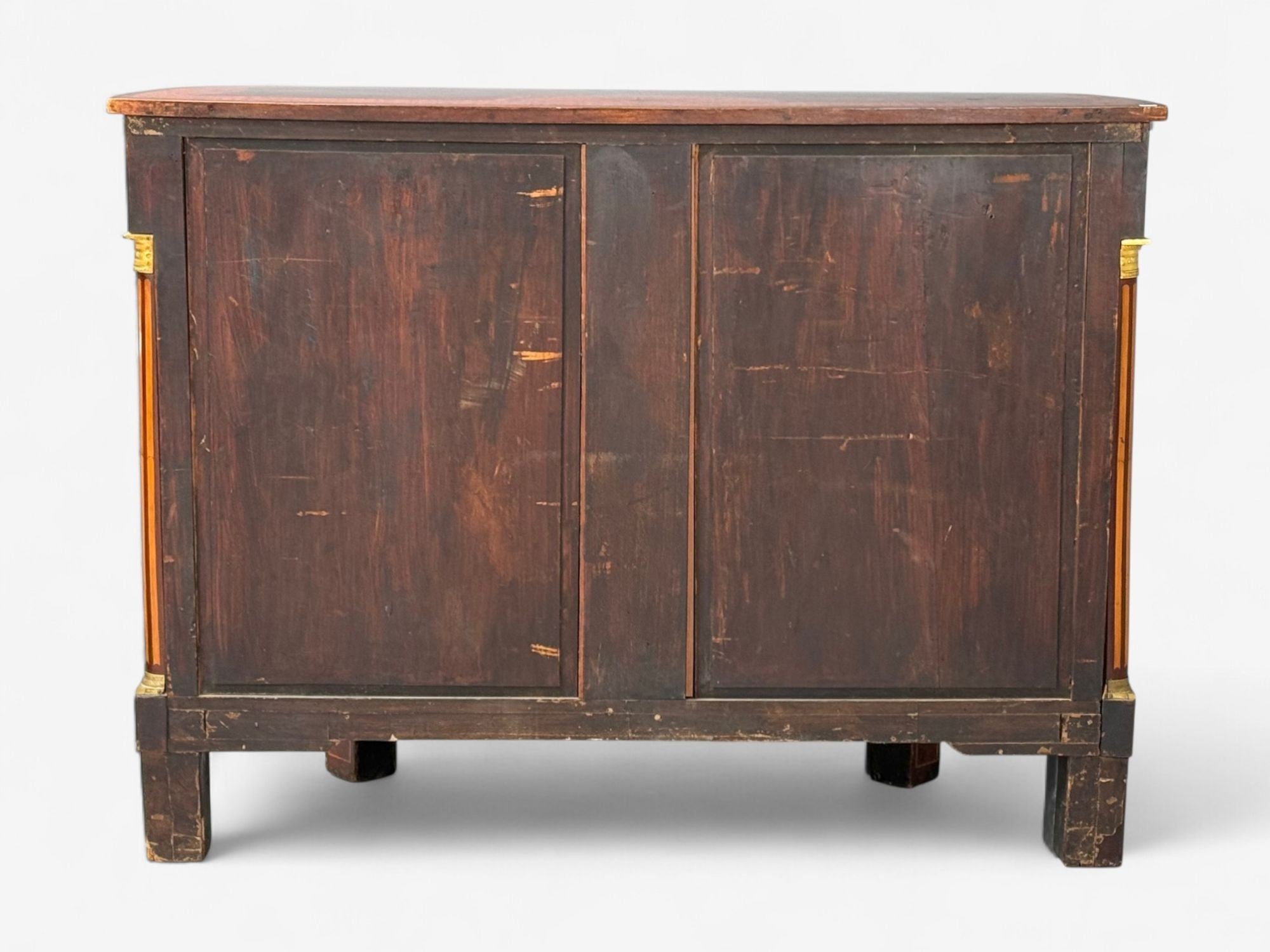 Italian Neoclassical, Marquetry, Satinwood, Demilune Chests, Italy, 19th c.