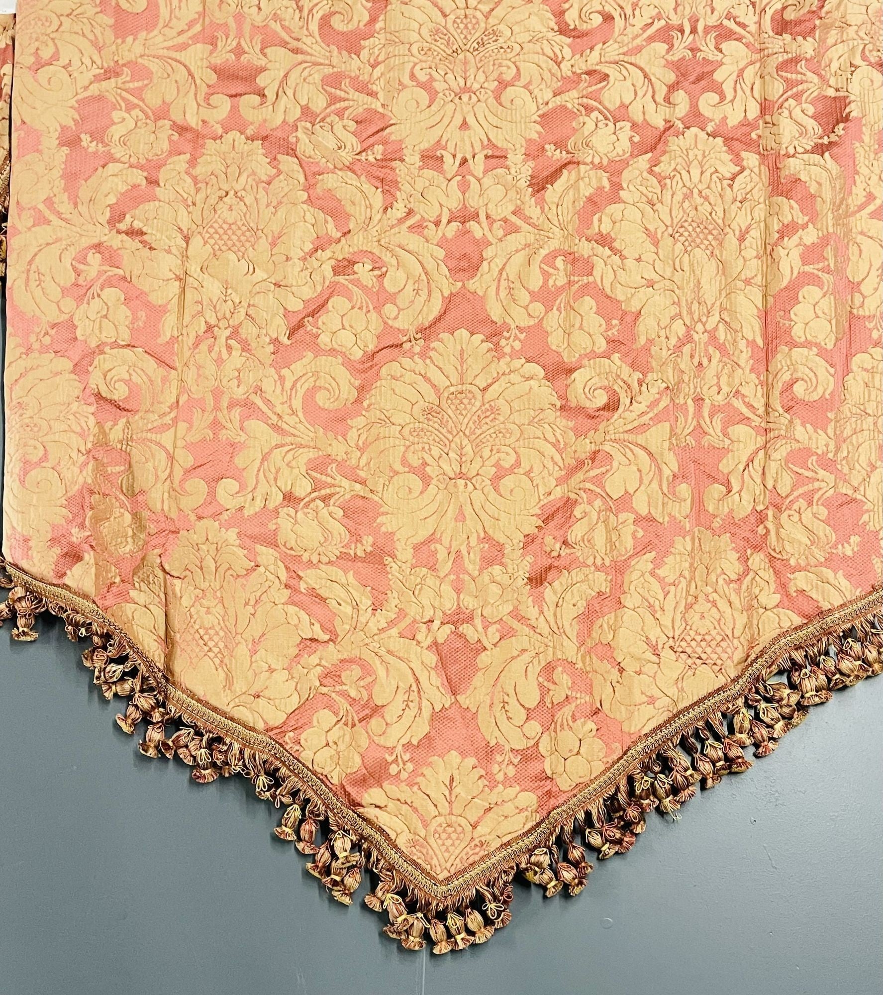 Pair of Burgundy Wall or Window Treatments, Curtains, Drapes, Scalamandré