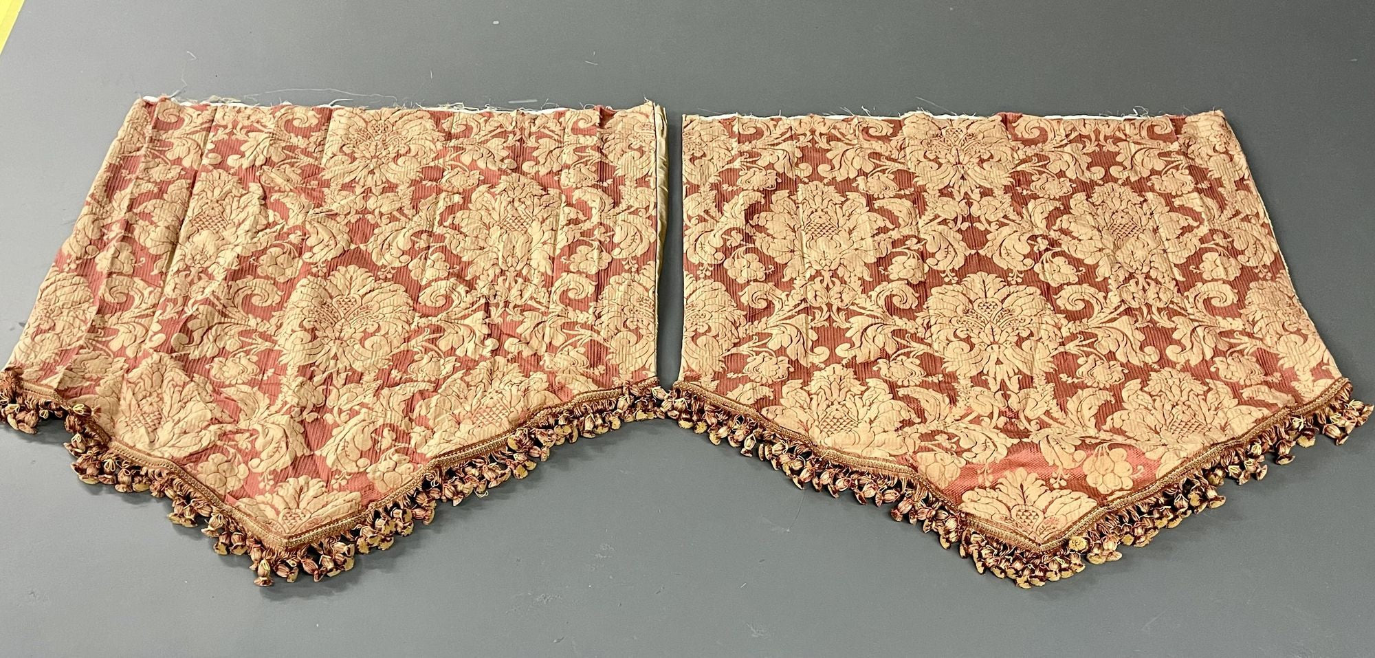 Pair of Burgundy Wall or Window Treatments, Curtains, Drapes, Scalamandré