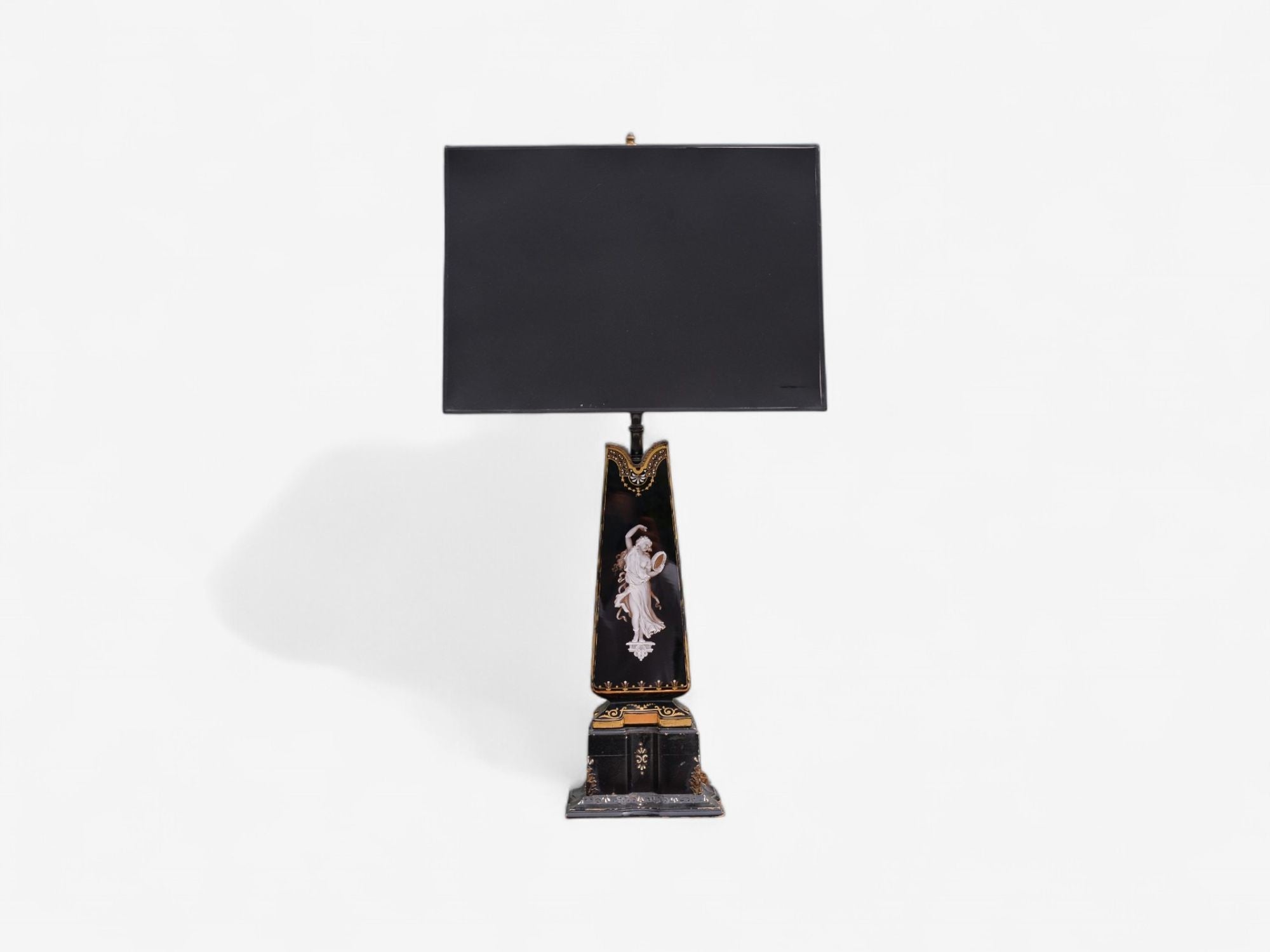Hollywood Regency, Opaline, Bronze, Painted Table Lamps, France, 1920s