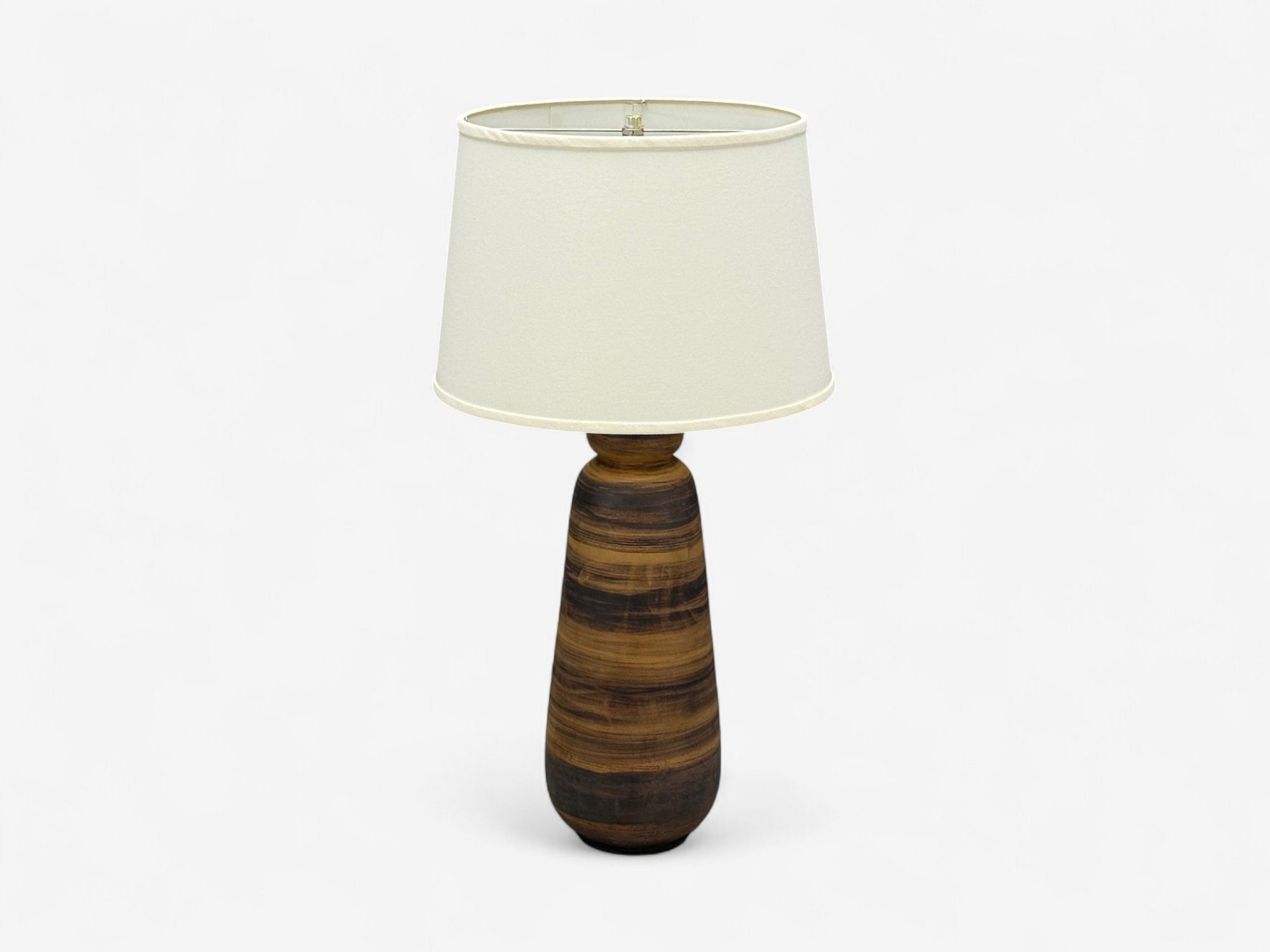 Aldo Londi Bitossi, Ceramic, Brass, Table Lamp, Italy, 1950s