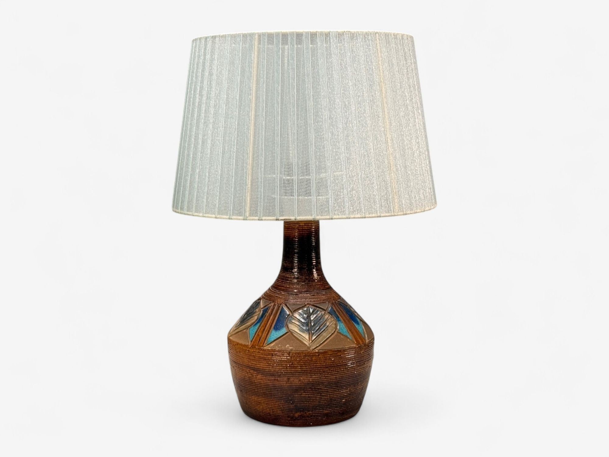 Julie Keramik, Danish Modern, Brown Ceramic, Table Lamp, Denmark, 1960s