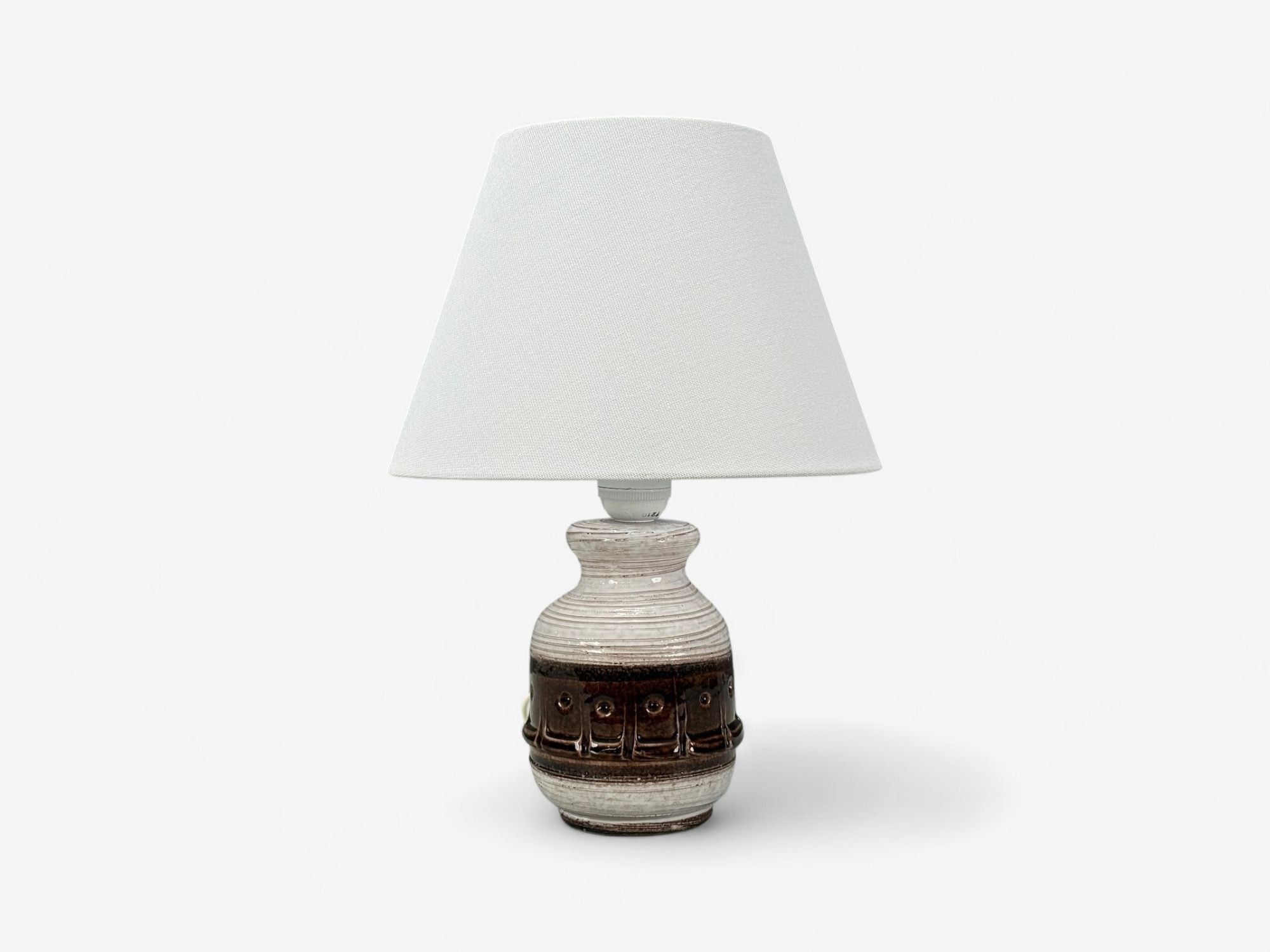 Danish Modern, Brown Stoneware, Table Lamp, Denmark, 1960s