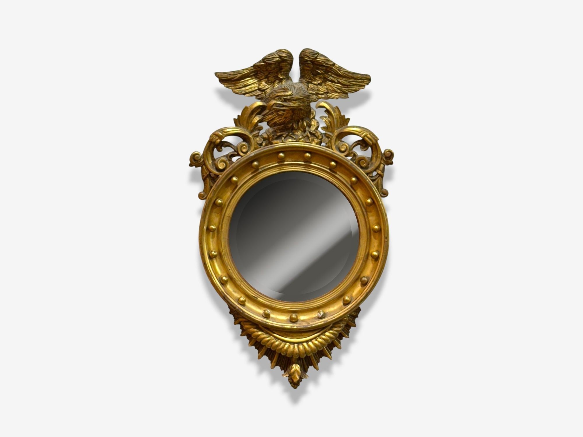 Federal Style, Giltwood, Convex Mirror, Regency Wall Mirrors, USA, 19th C.