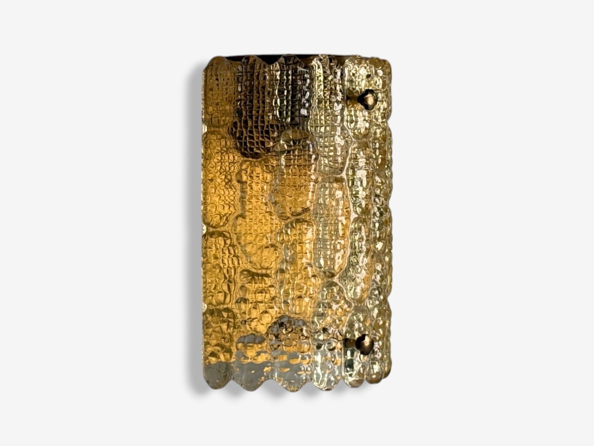 Orrefors, Swedish Modern, Brass, Glass, Wall Light, Sweden, 1960s