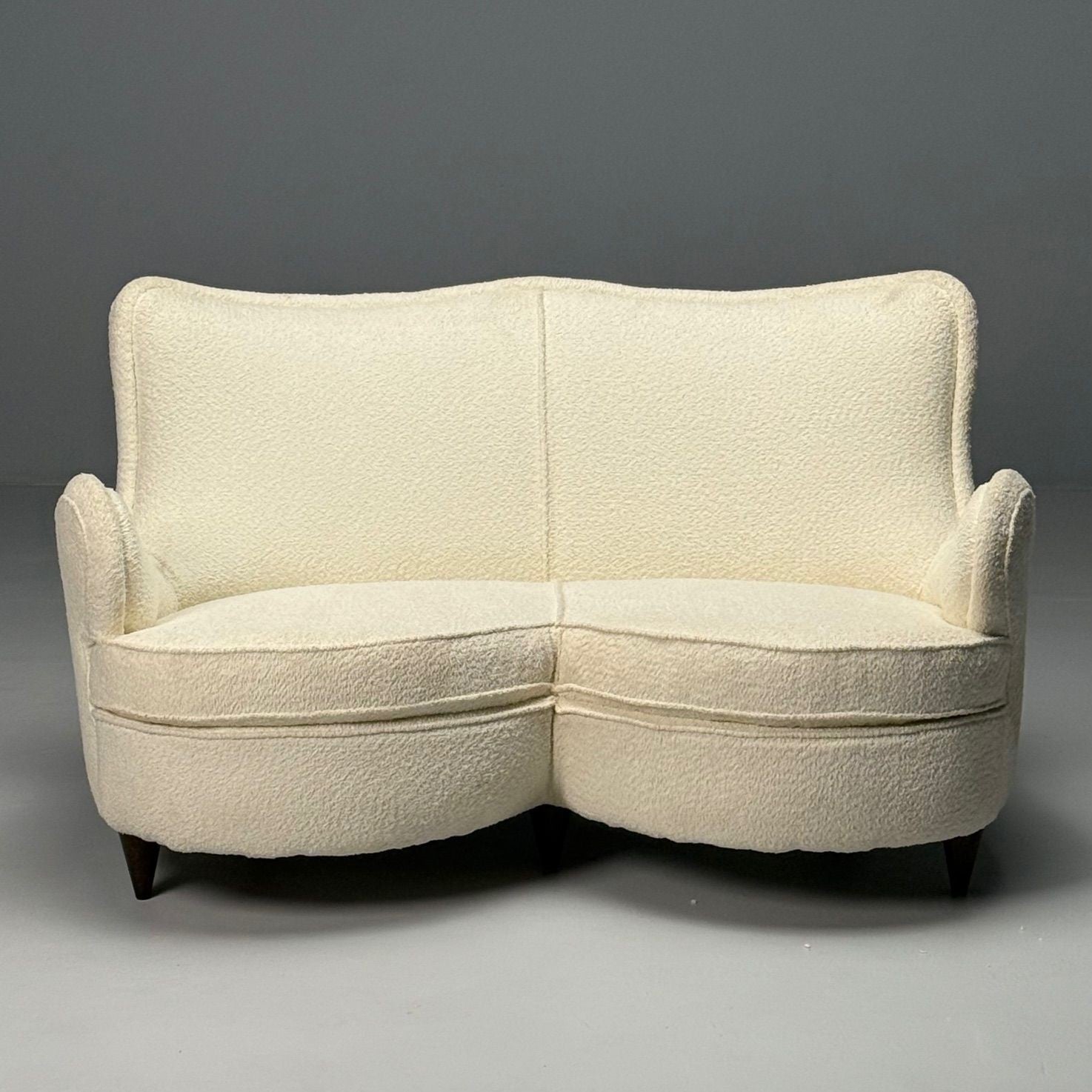 Osvaldo Borsani Attribution, Heart Sofa, Italian Mid-Century Modern, 1950s