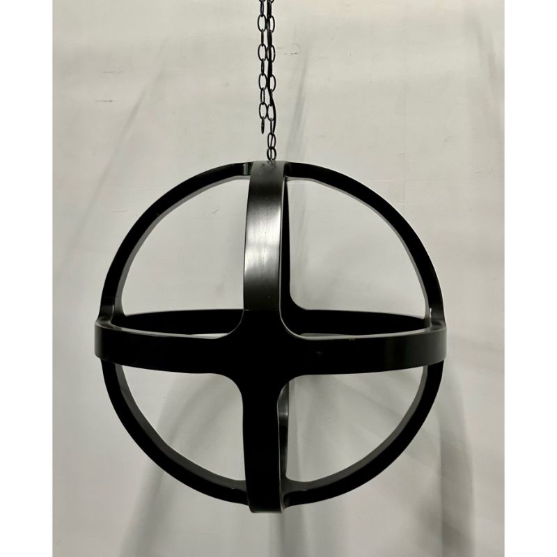 Modern Ebony Circular Chandelier / Lighting Pendant, Contemporary