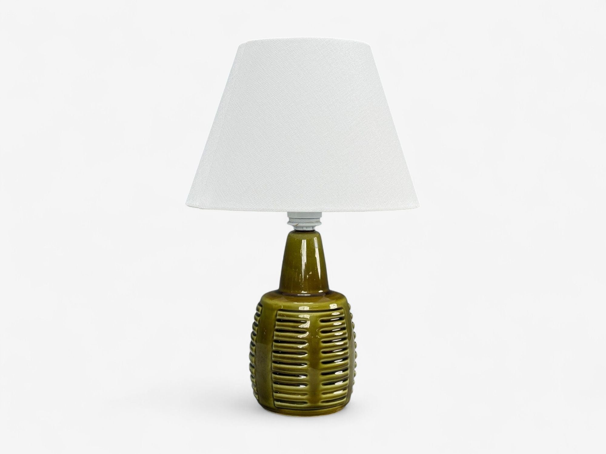 Einar Johansen, Danish Modern, Green Stoneware, Table Lamp, Denmark, 1970s